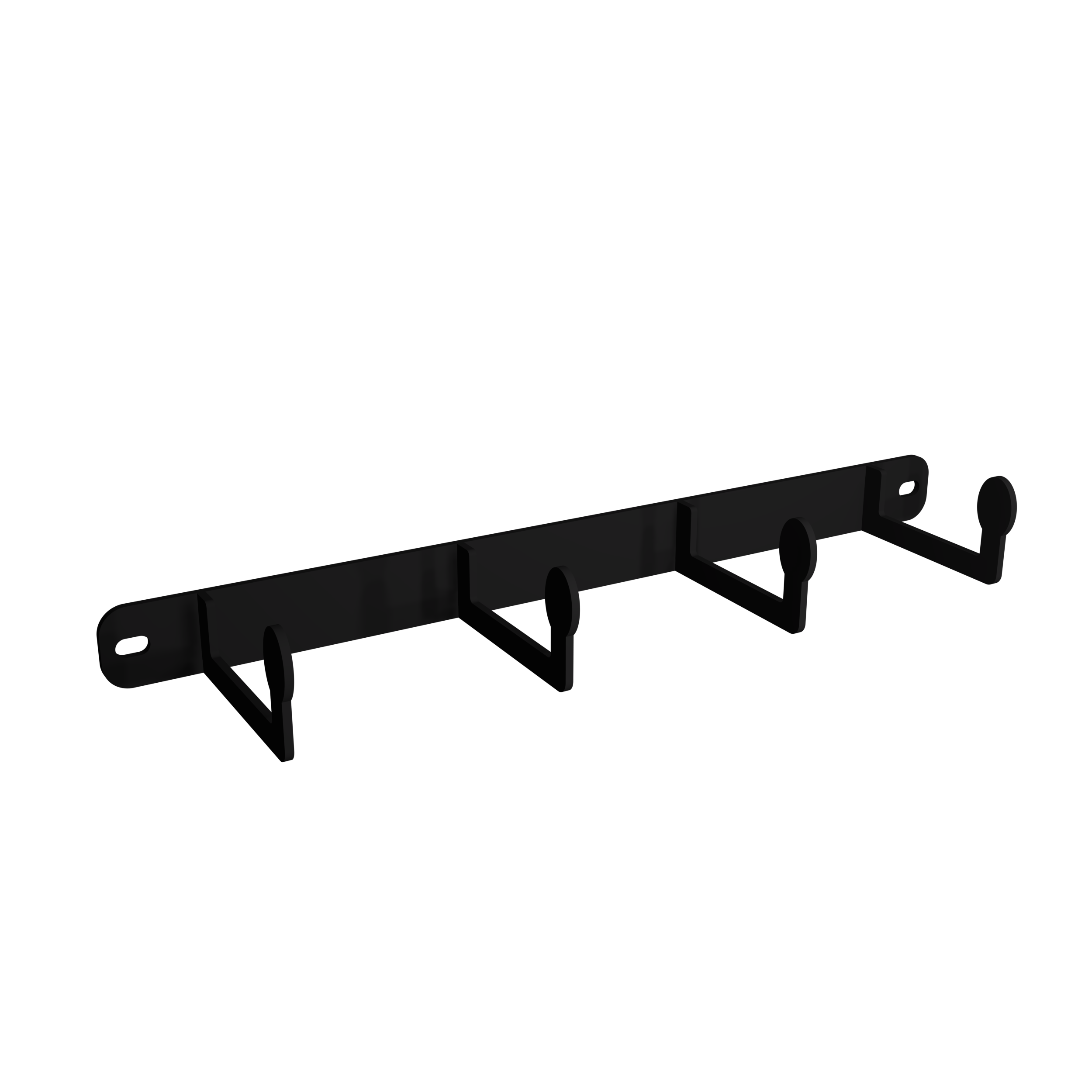 Uchwyt ścienny na ręczniki czarny 47,2 cm VERTO II INSTAL PROJEKT