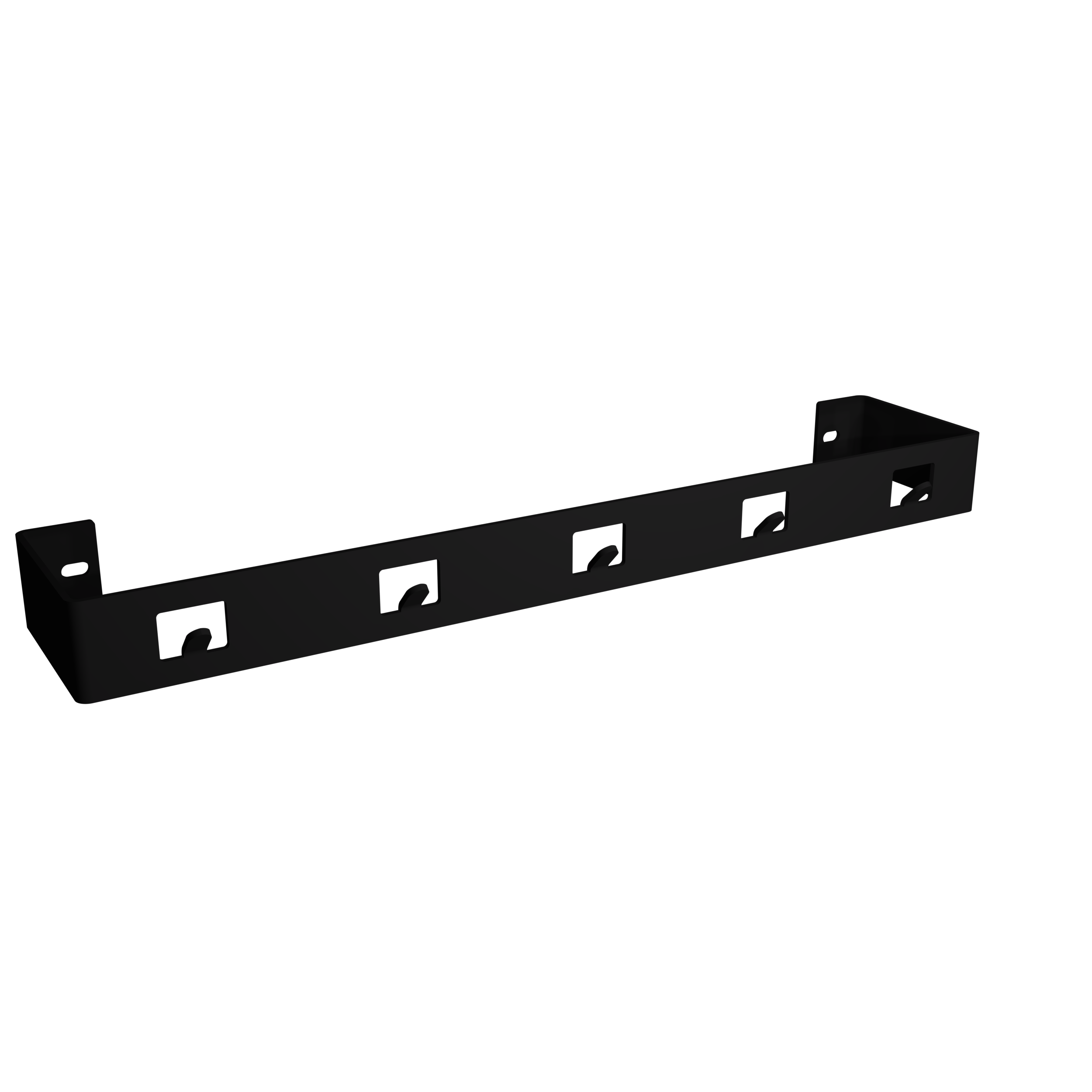 Uchwyt ścienny na ręczniki czarny mat 50 cm VERTO I INSTAL PROJEKT