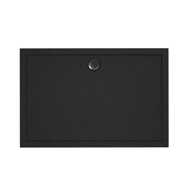 Brodzik do kabiny prysznicowej Ipsilon 160x80x5 cm czarny Sensea