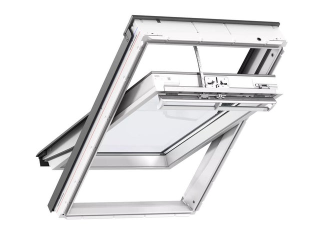 VELUX 78 x 98 Tout confort électrique EverFinish polyuréthane blanc GGU MK04
