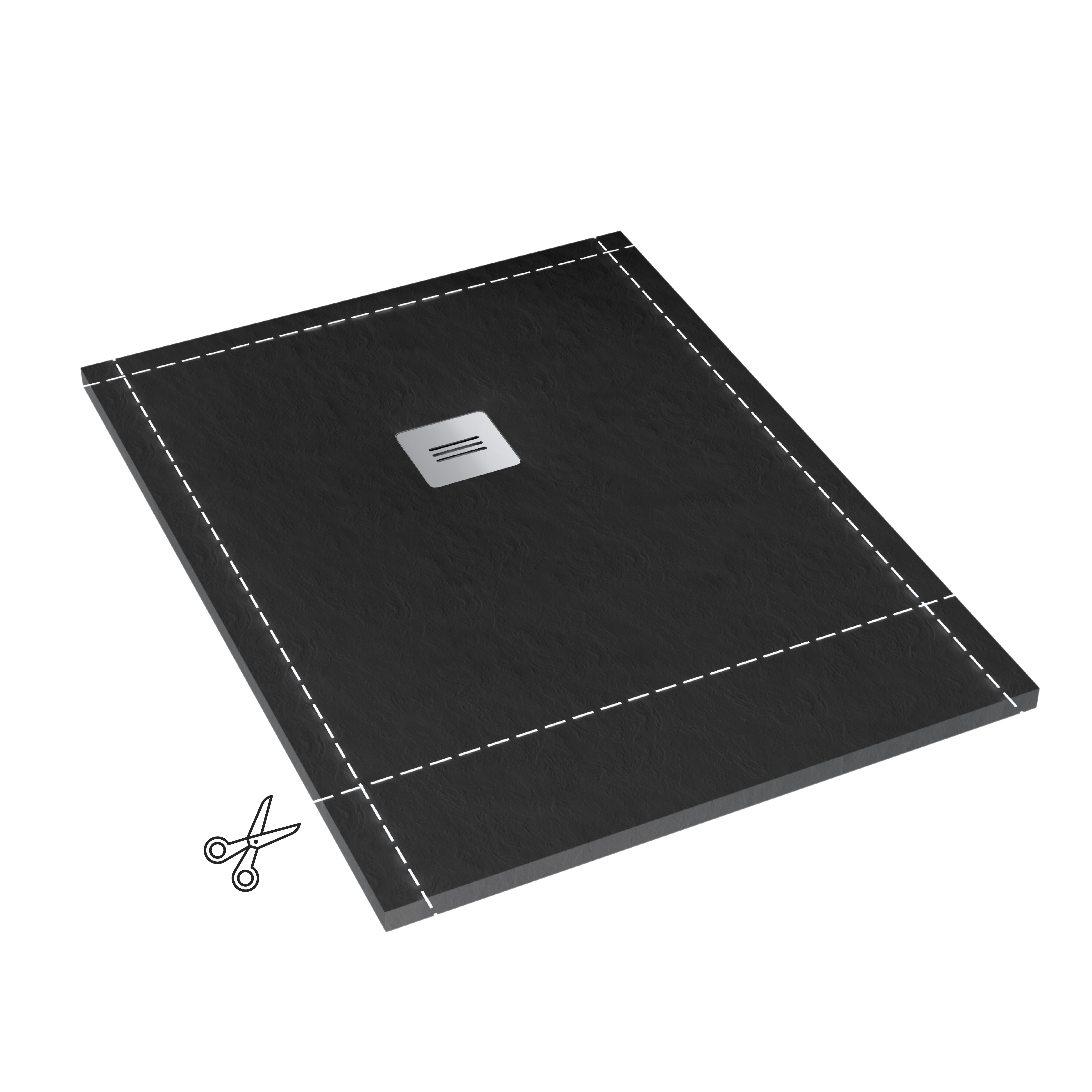 Brodzik do kabiny prysznicowej Balans 70 x 90 cm czarny Schedpol - 7