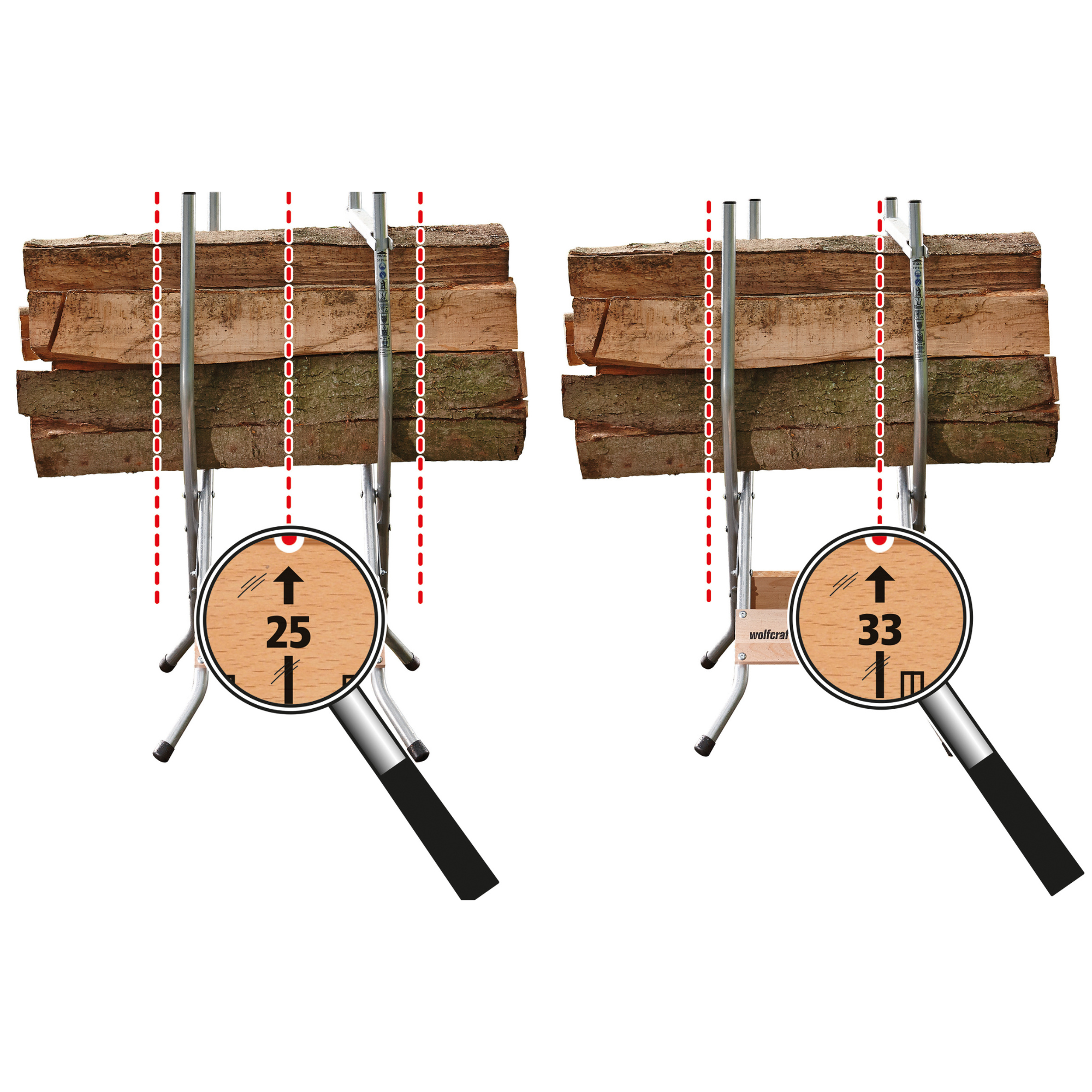 Chevalet 2 bras WOLFCRAFT Spécial tronçonneuse petit modèle - 4