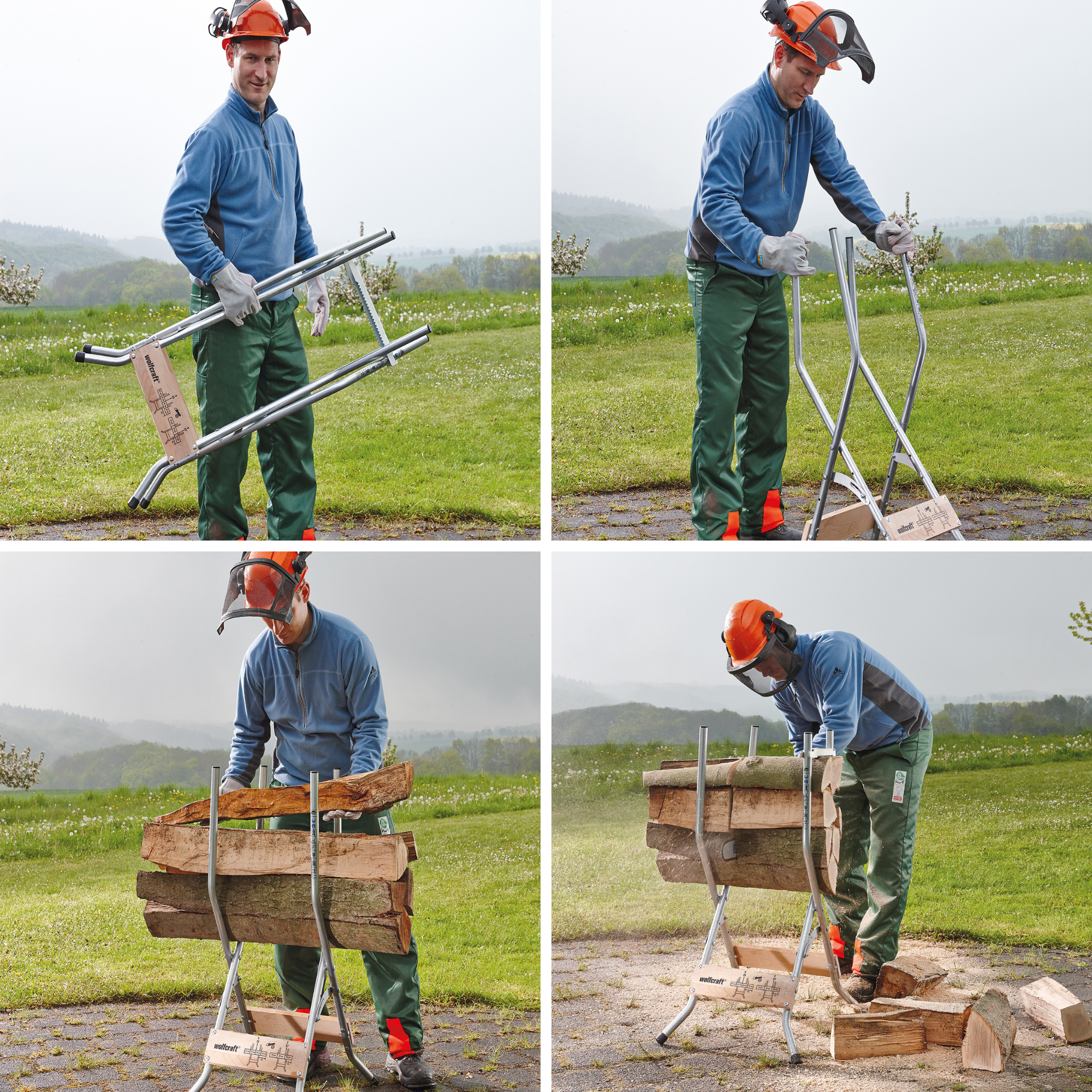 Chevalet 2 bras WOLFCRAFT Spécial tronçonneuse petit modèle - 3
