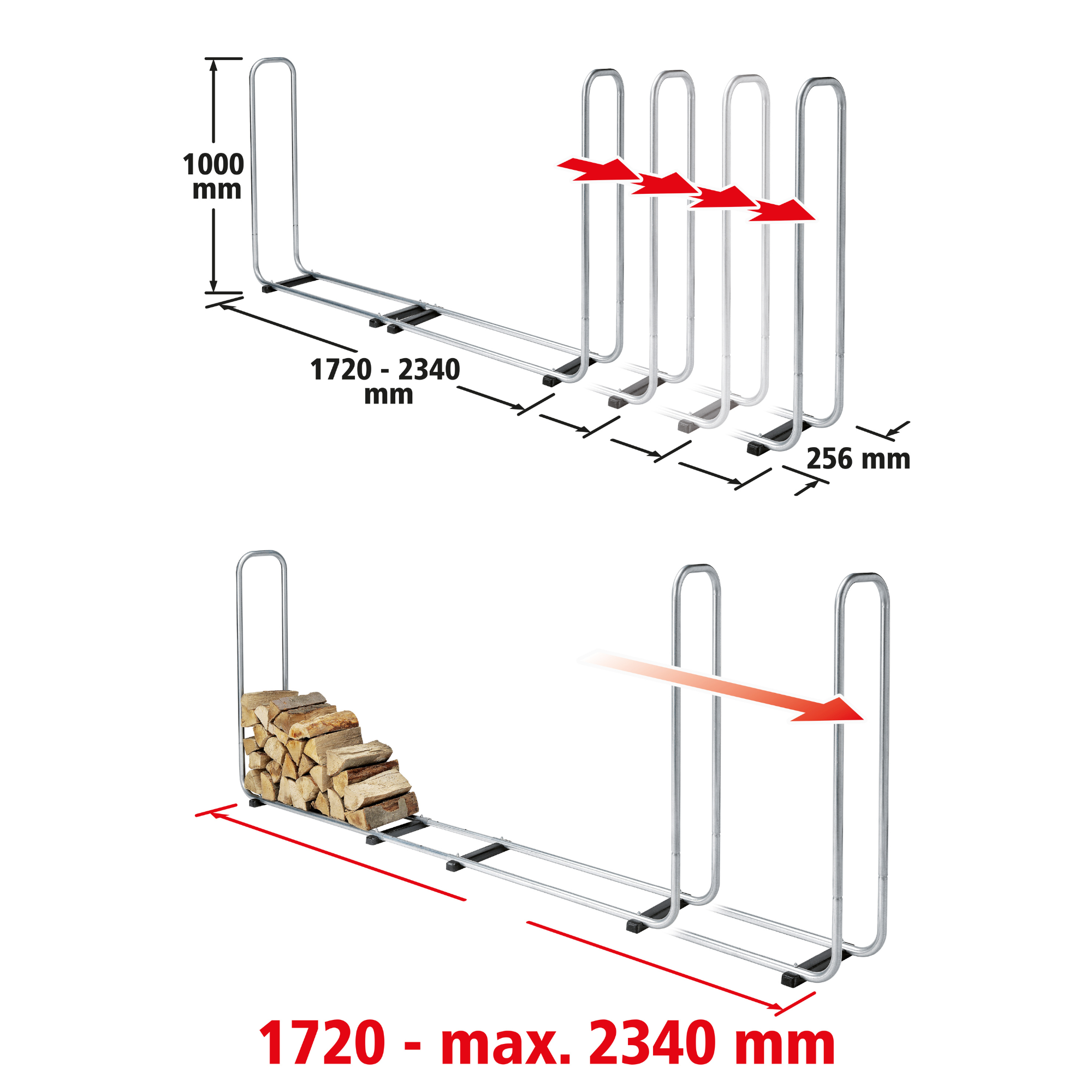 Range-bûches modulable WOLFCRAFT Réglable - 2