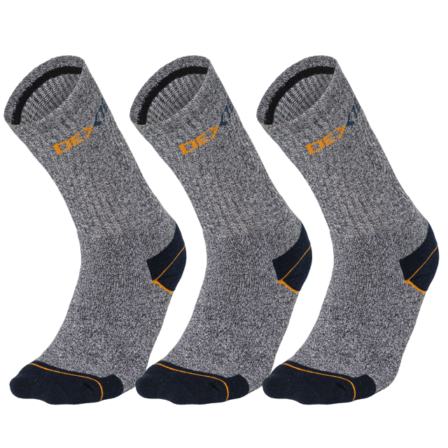 Lot de 3 paires de chaussettes hautes 43-46 DEXTER gris