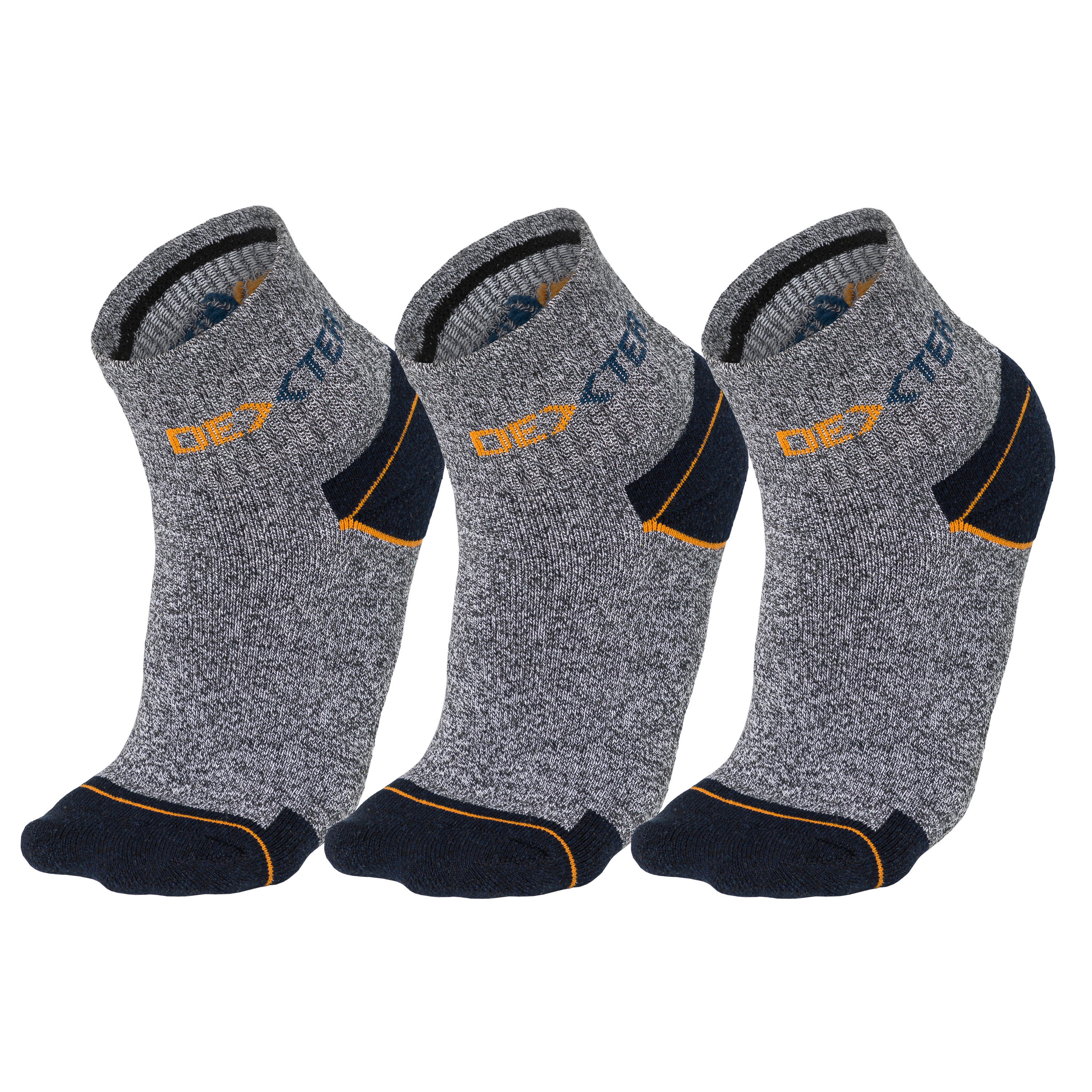 Pack 3 pares calcetines cortos dexter - talla 43 a 46