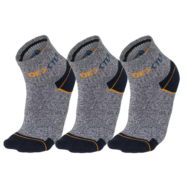 Lot de 3 paires de chaussettes basses 39-42 DEXTER gris
