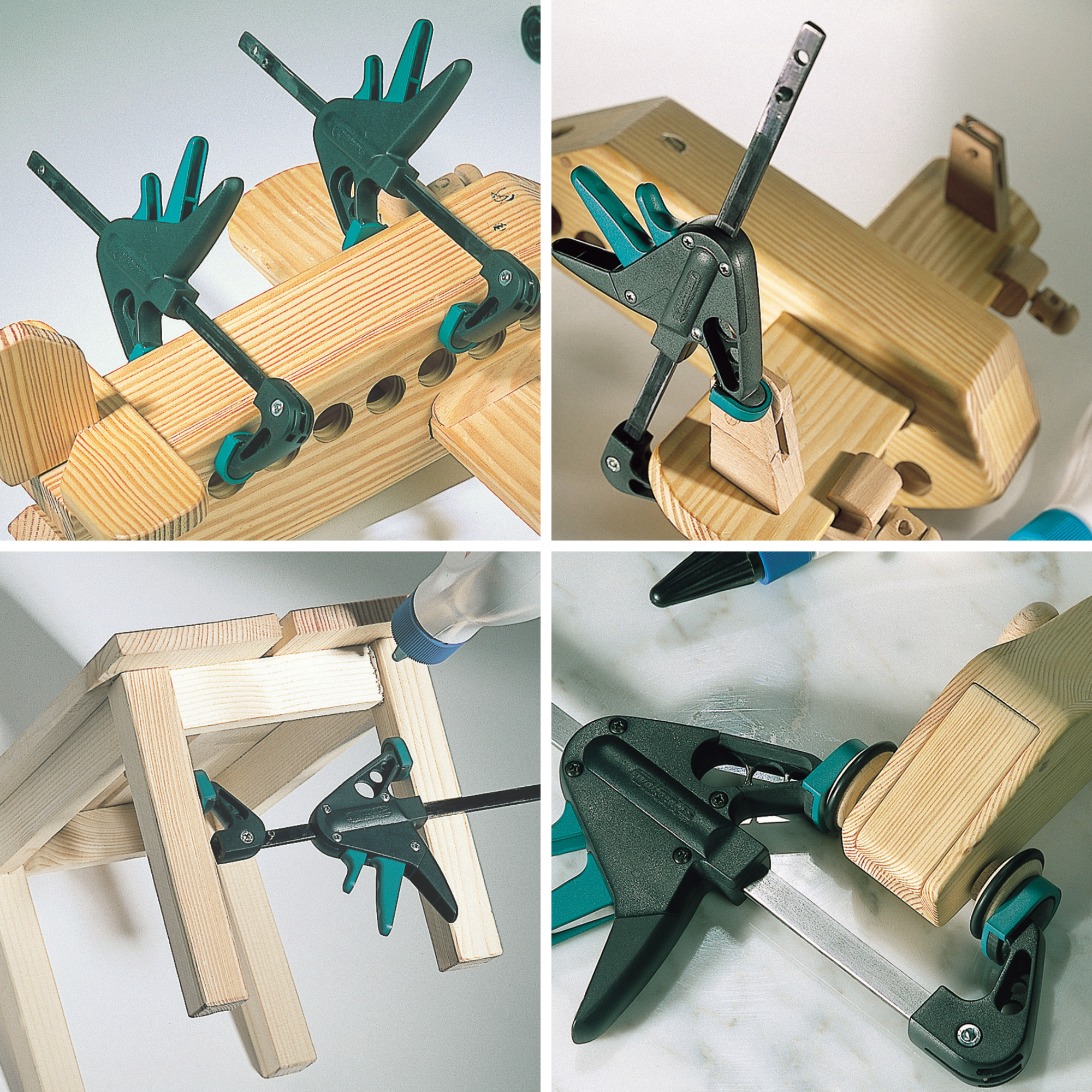 Lot de 2 mini serre-joints à une main WOLFCRAFT, 110 mm - 6