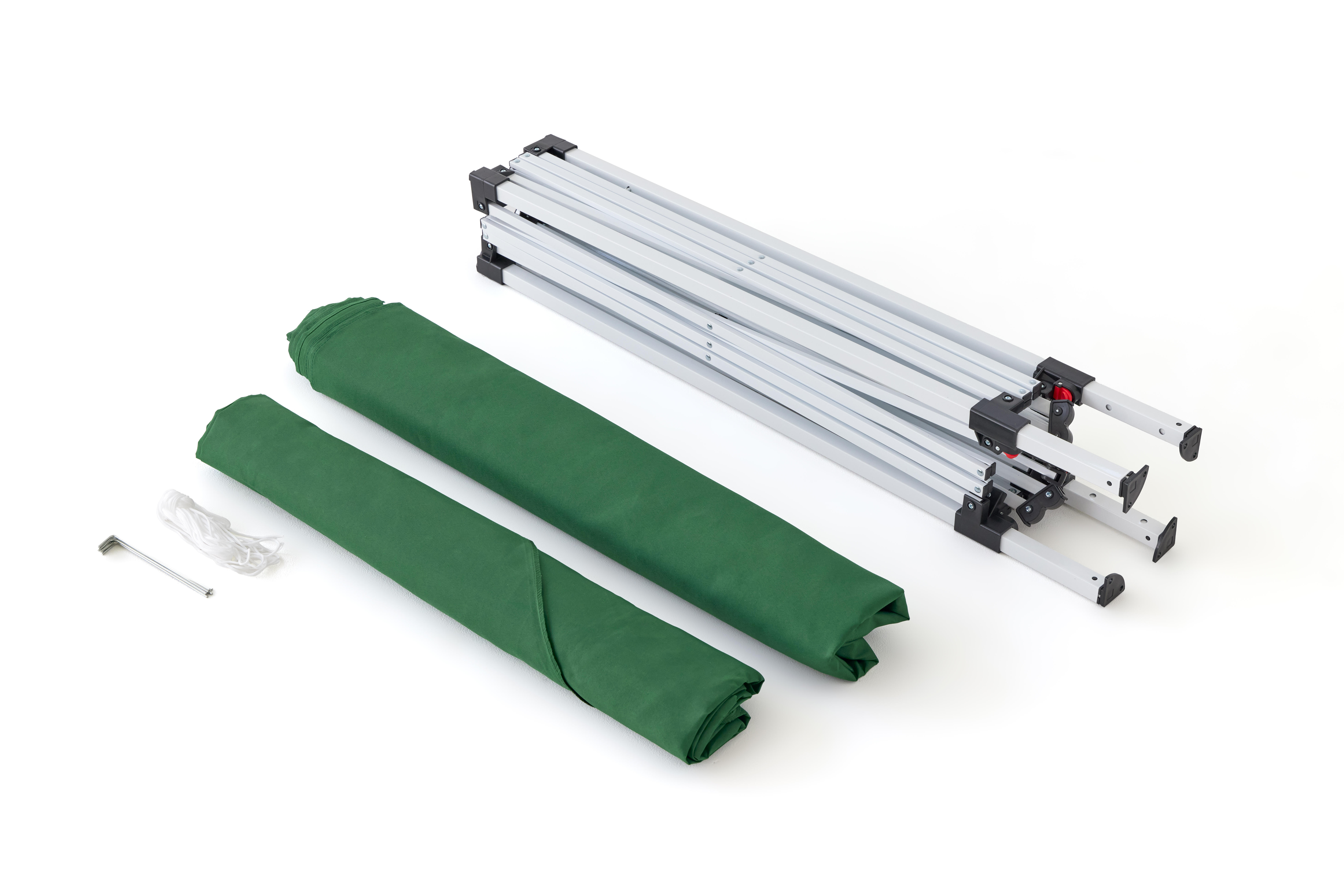 Carpa plegable Deluxe de acero con laterales 3x3m verde - 7