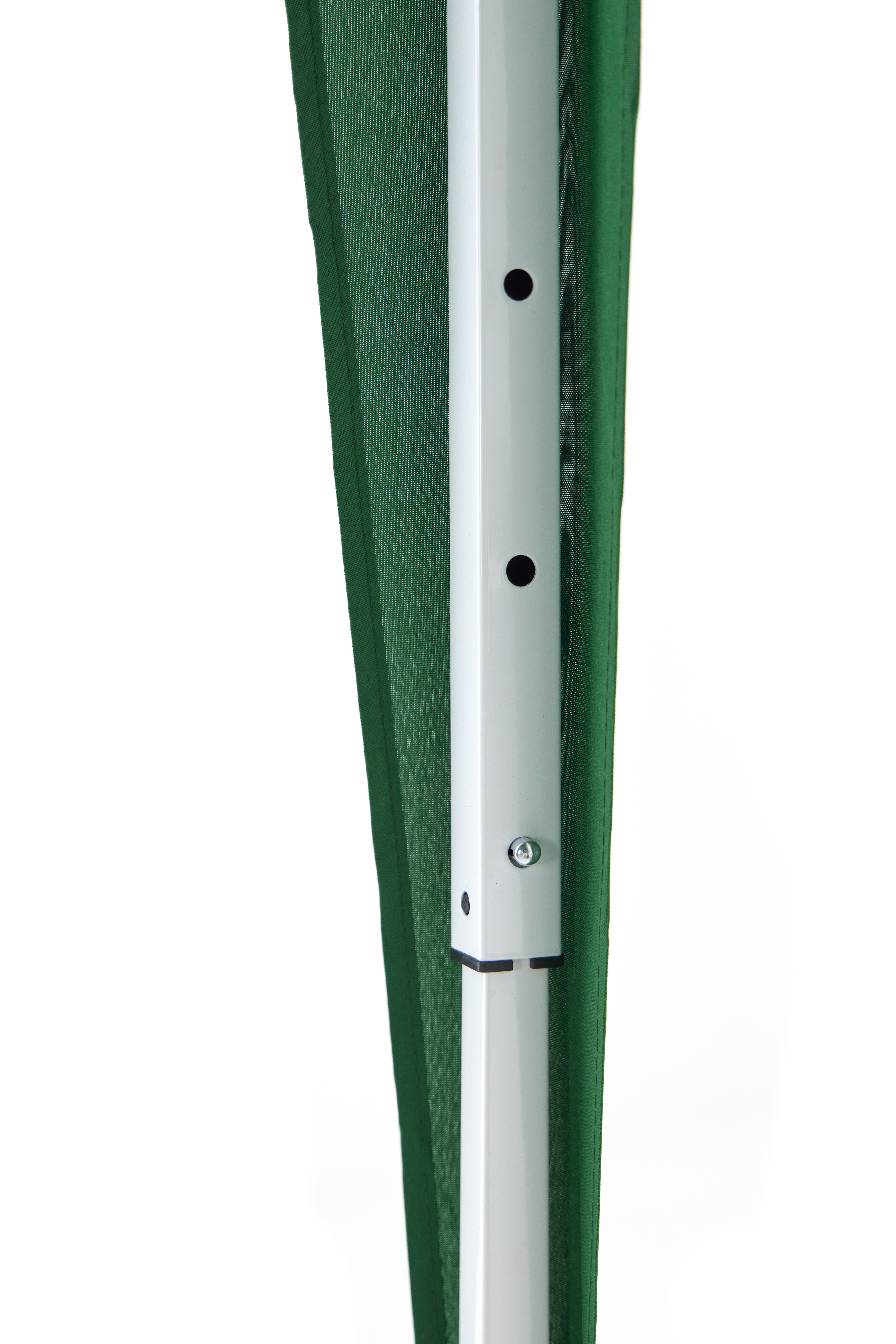 Carpa plegable Deluxe de acero con laterales 3x3m verde - 4