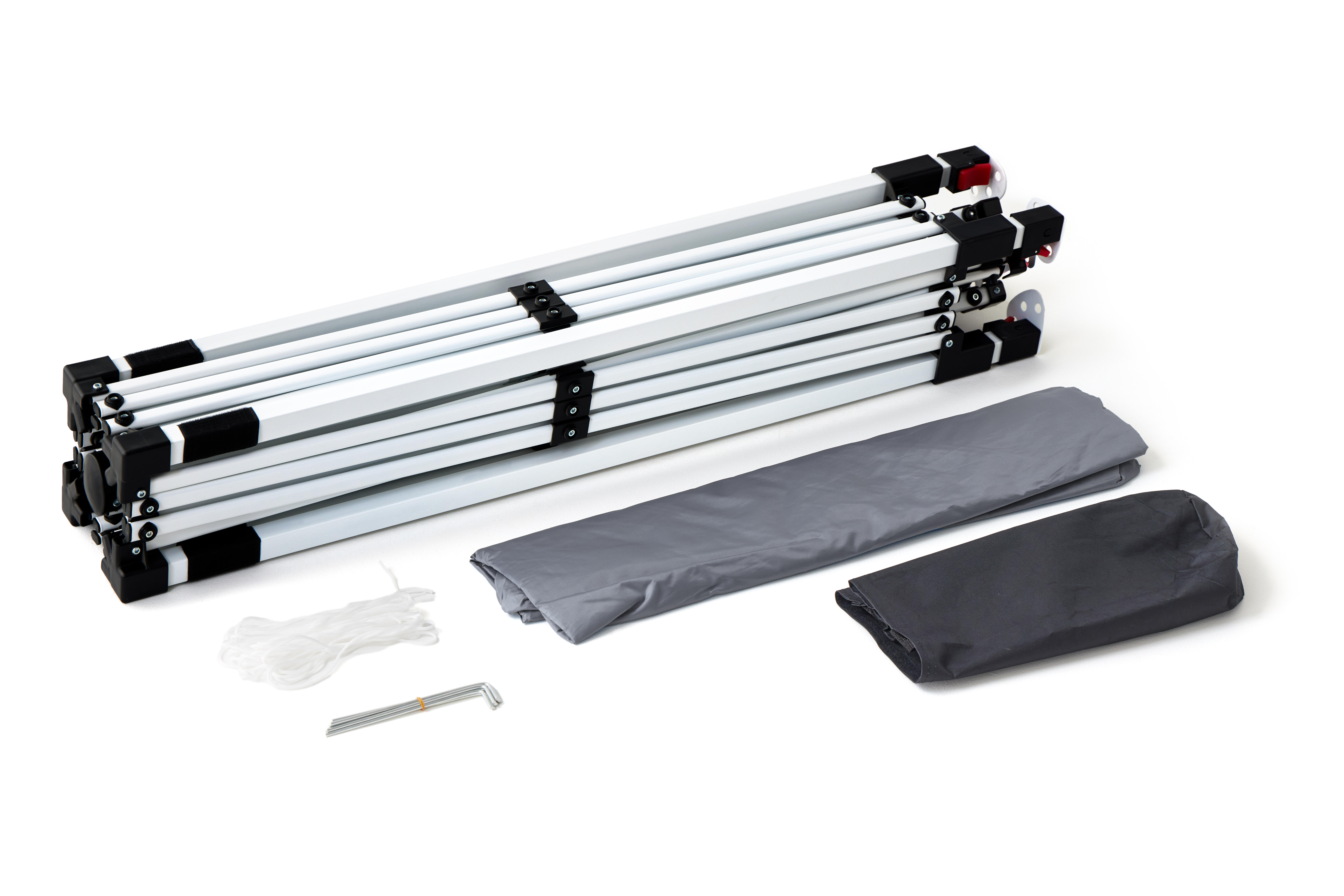 Carpa plegable Deluxe pop up de acero 3x3 gris - 6