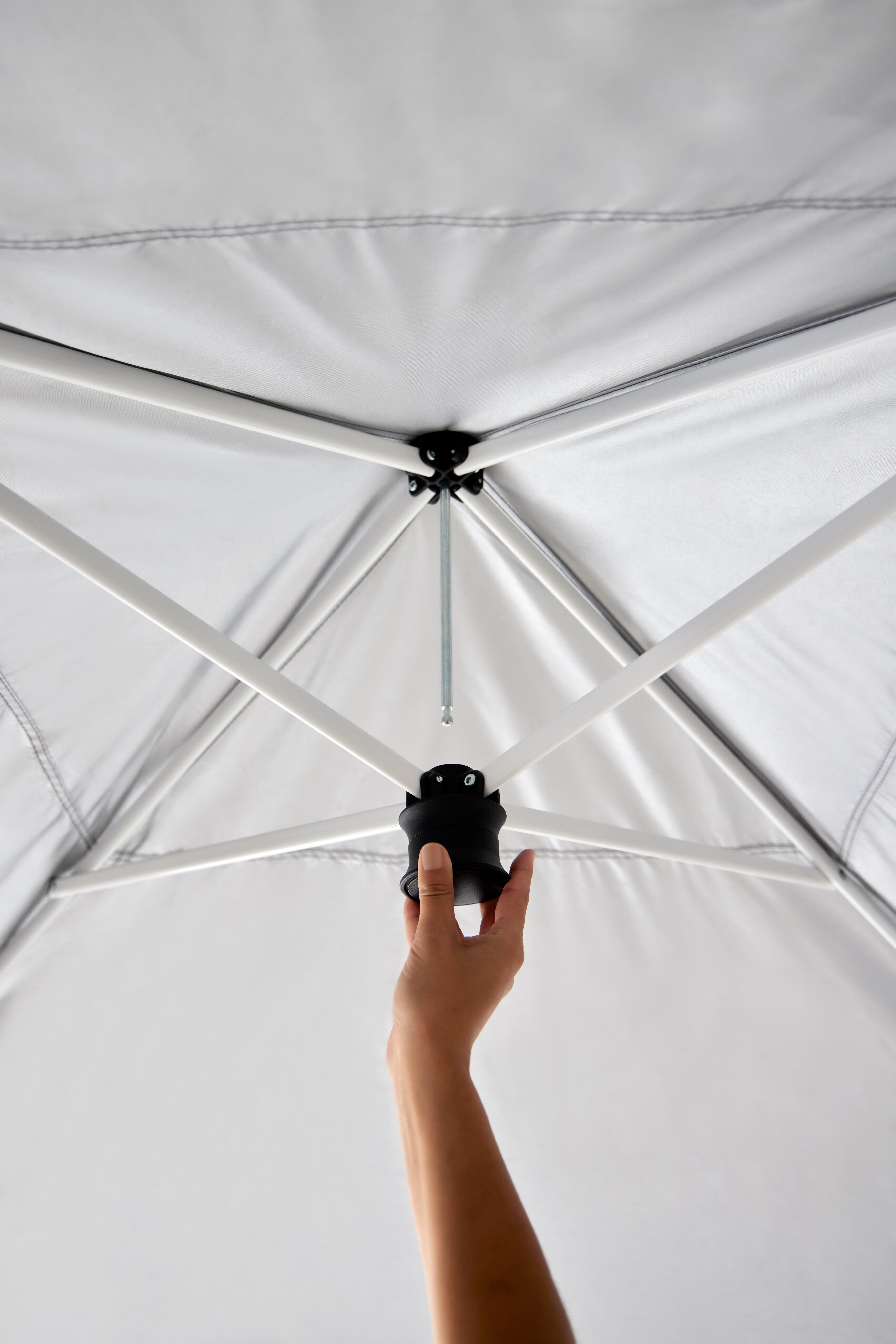 Carpa plegable Deluxe pop up de acero 3x3 gris - 4