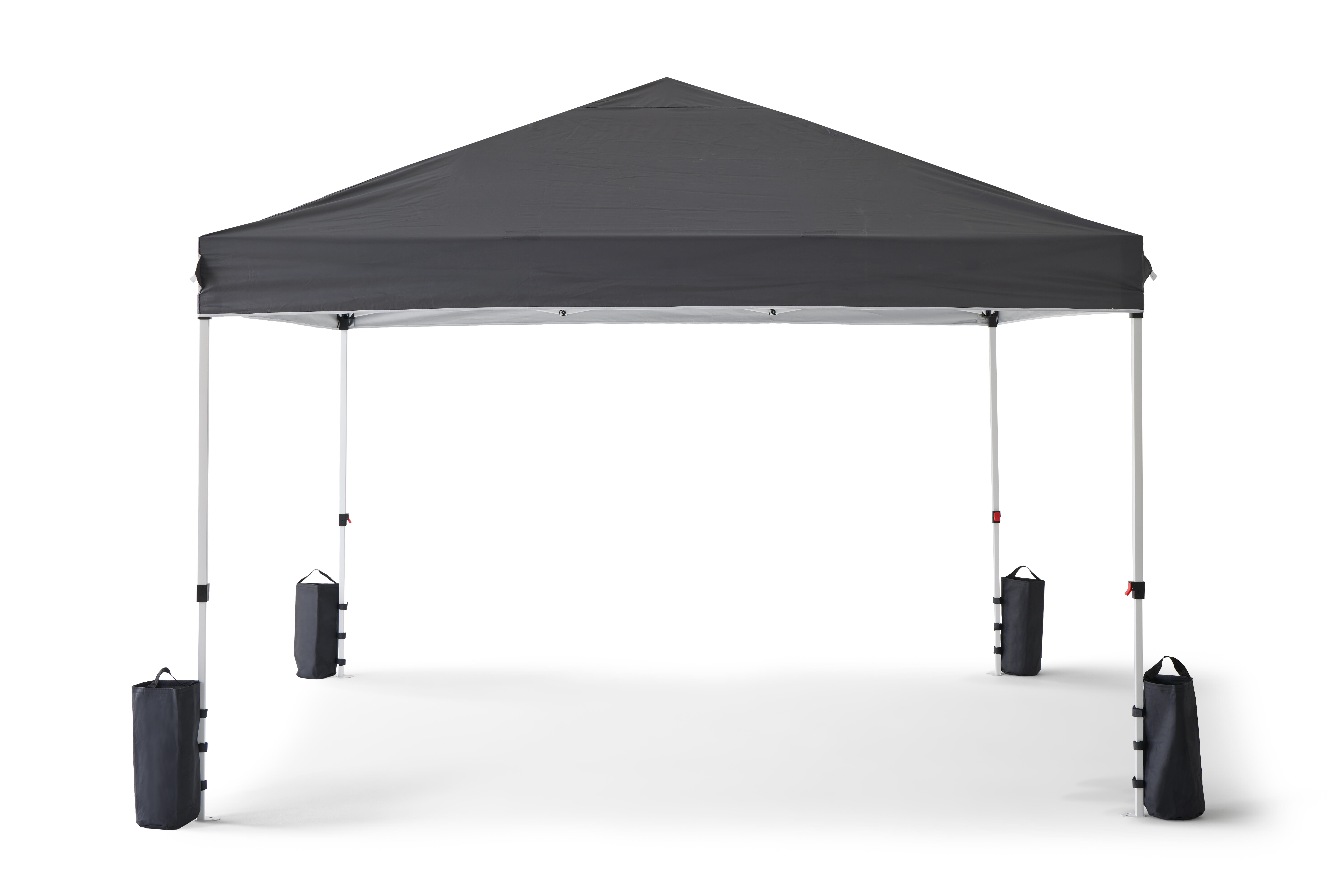 Carpa plegable Deluxe pop up de acero 3x3 gris - 3
