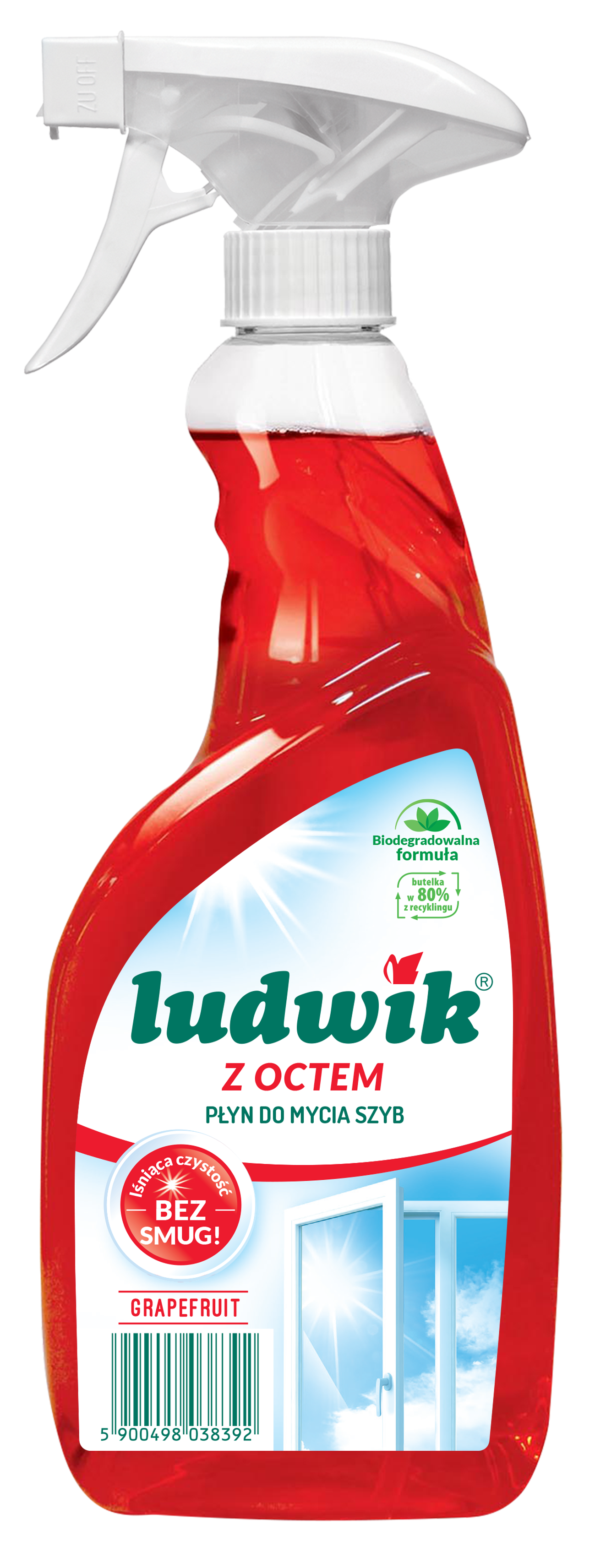 Płyn do szyb i glazury z octem 0.6 l Ludwik