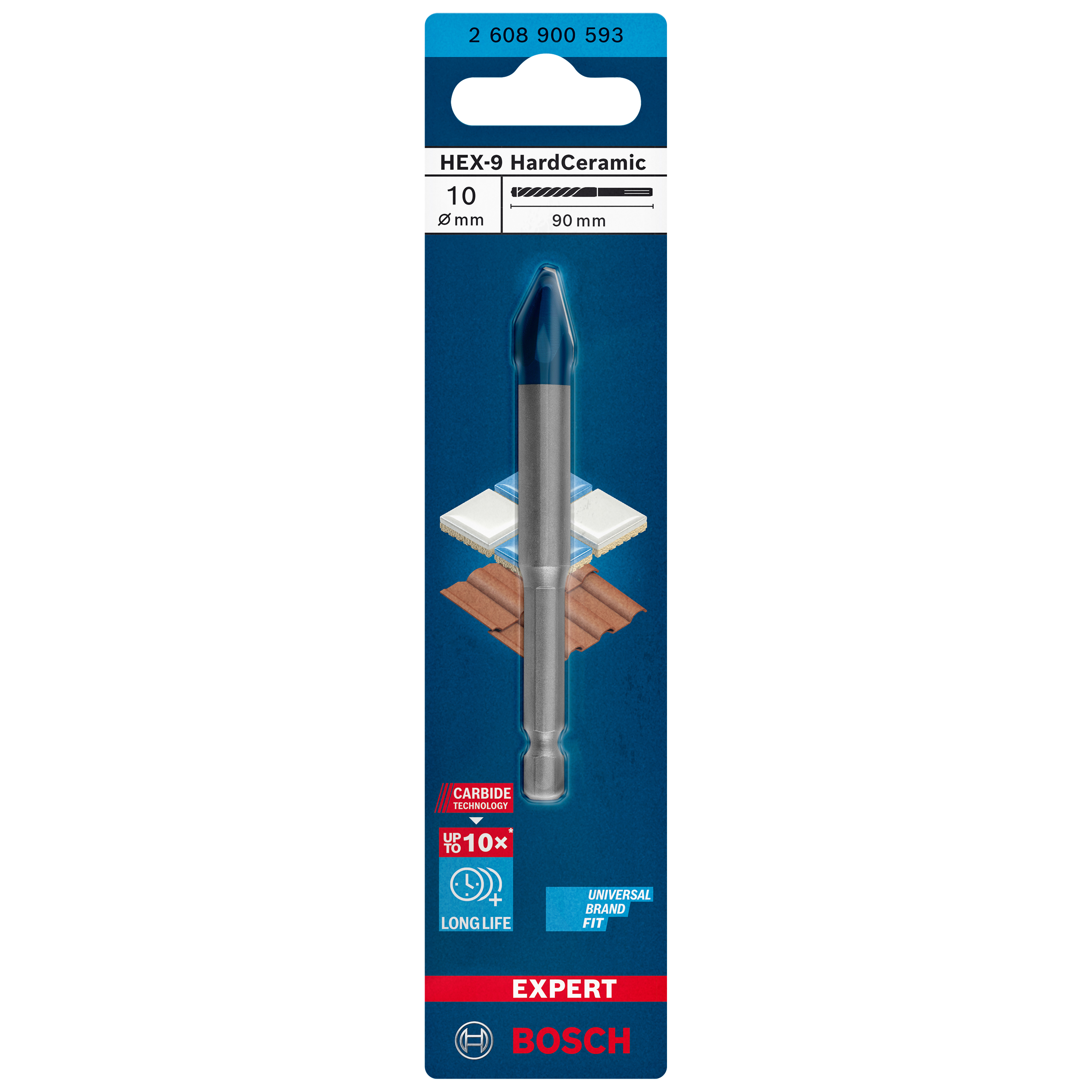 Wiertło do płytek 10 x 90 mm Expert BOSCH - 2