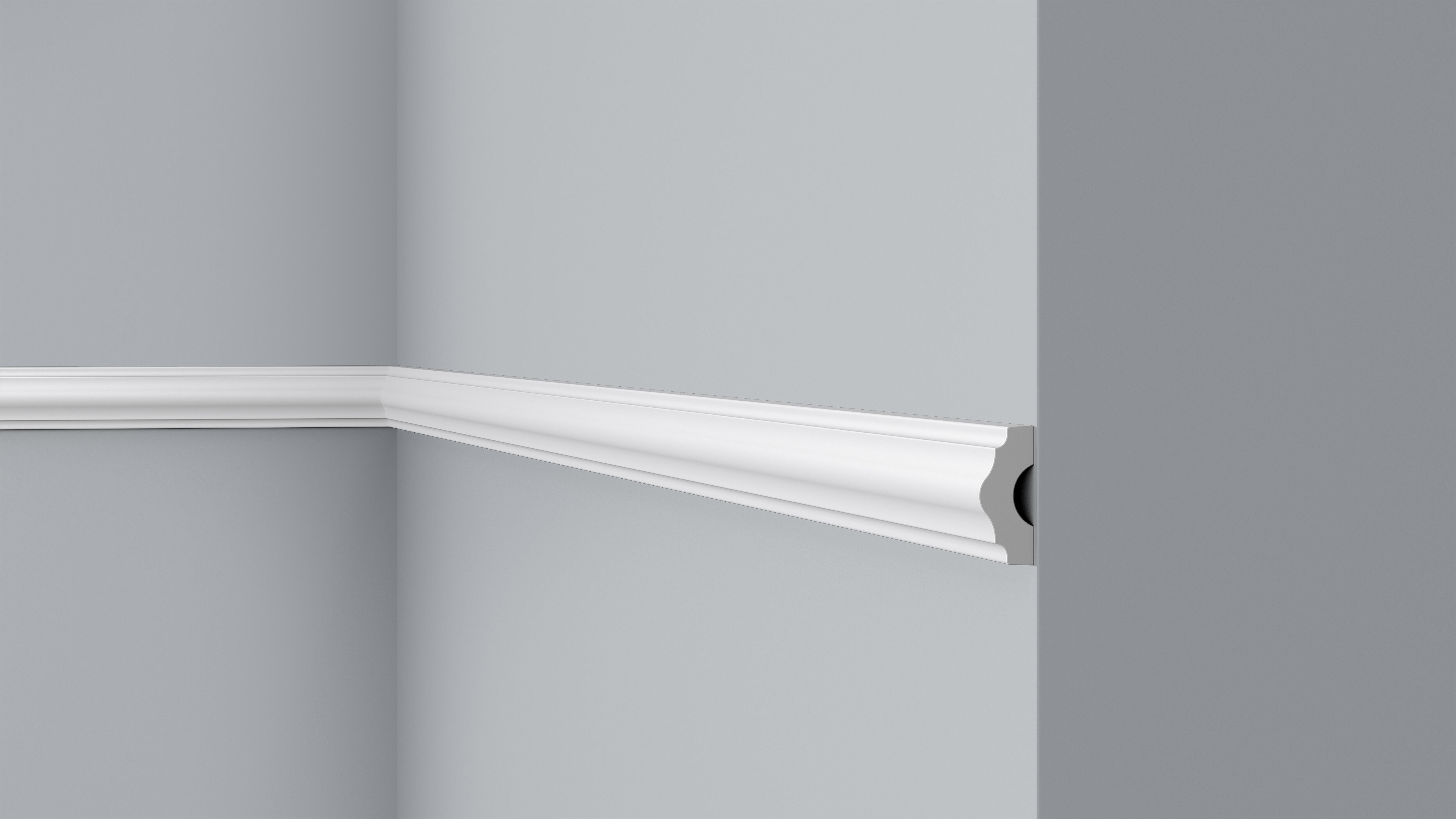 Cimaise en polymère haute densité CL1, 38 x 16 mm, 2 m - 2