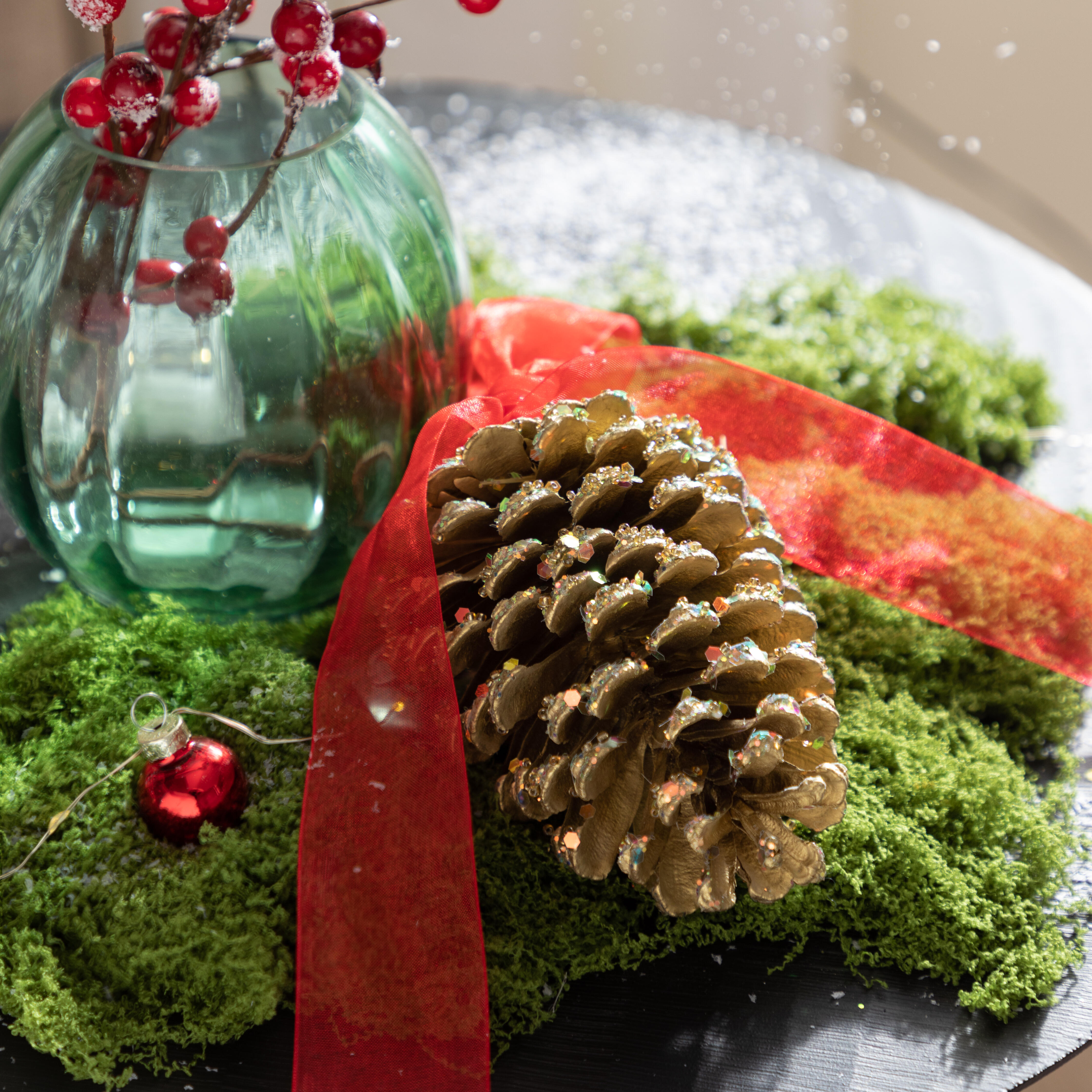 Adorno colgante de navidad piña 9x12 cm - 4