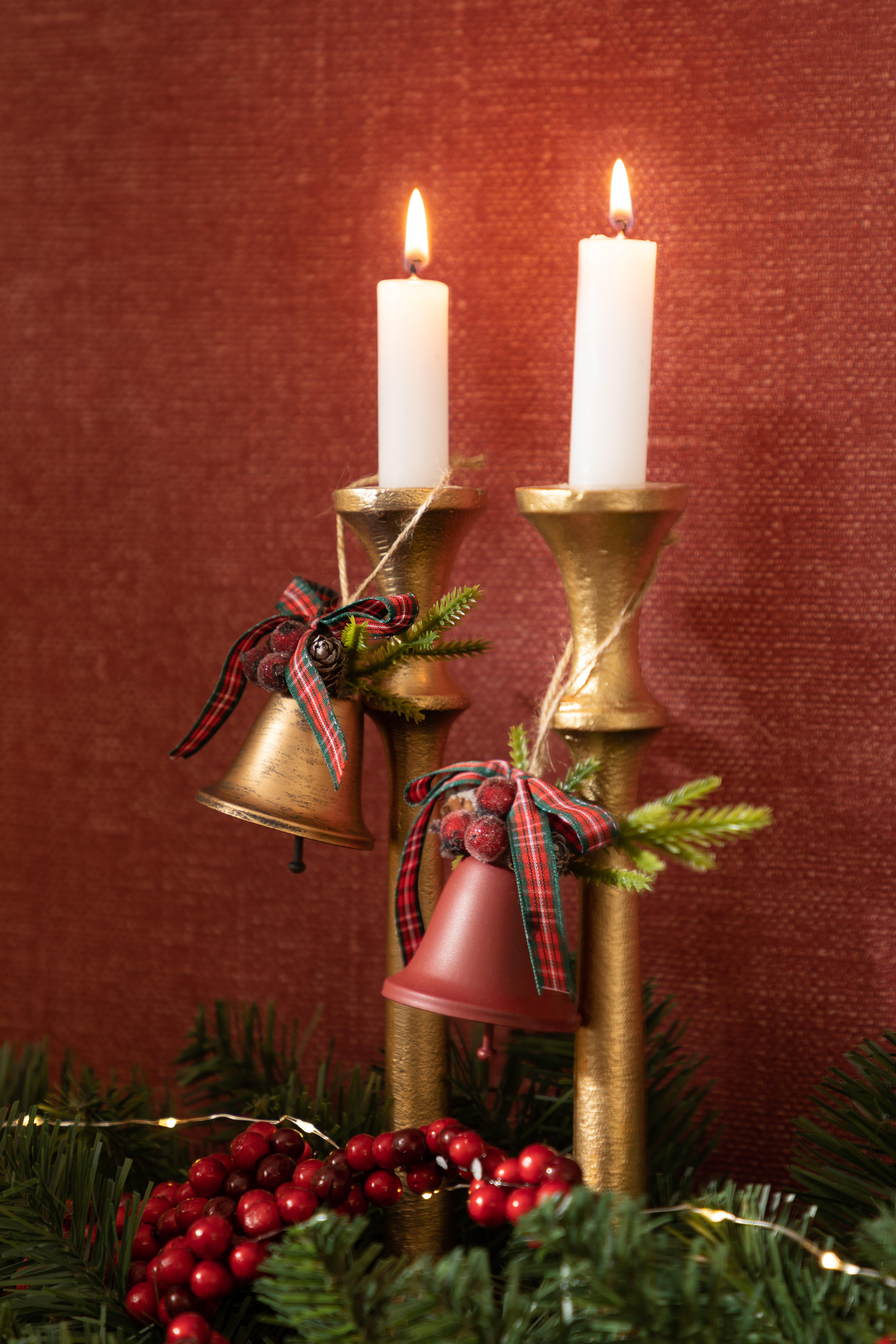 Adorno colgante de navidad campana 4x10x7 cm - 4