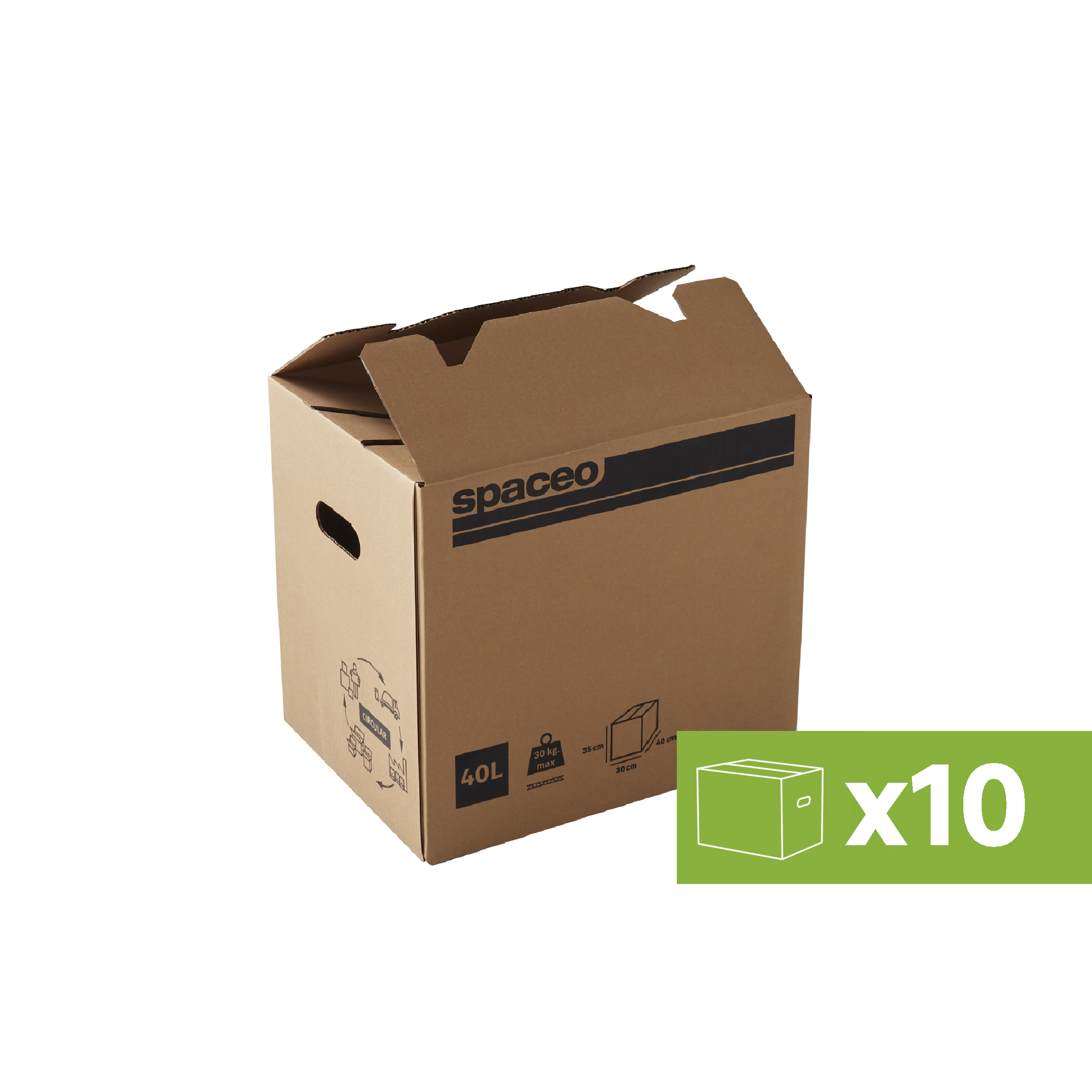 Grafoplas - Caja Cartón Embalaje 355x265x270mm Marrón Canal 3mm - Pack