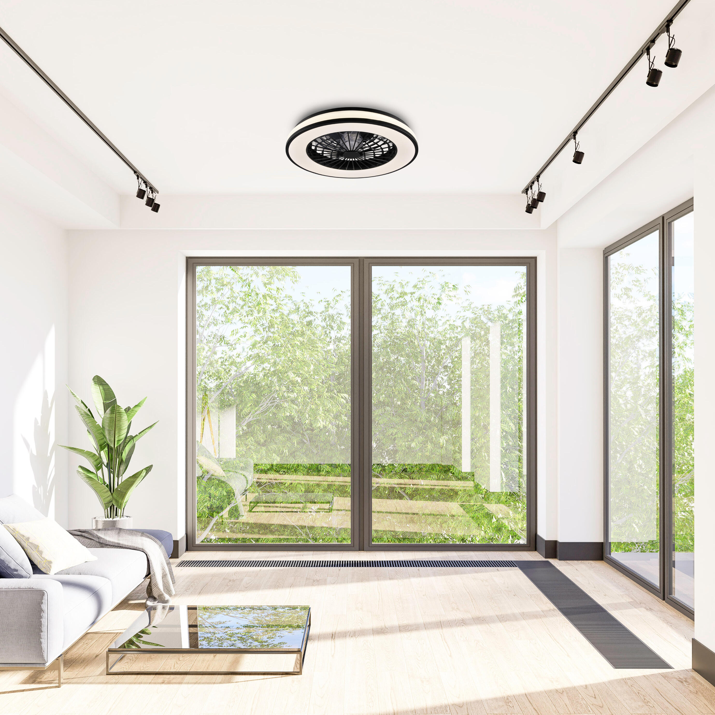 Lampowentylator Kenya czarny 50 cm LED Sanico - 2