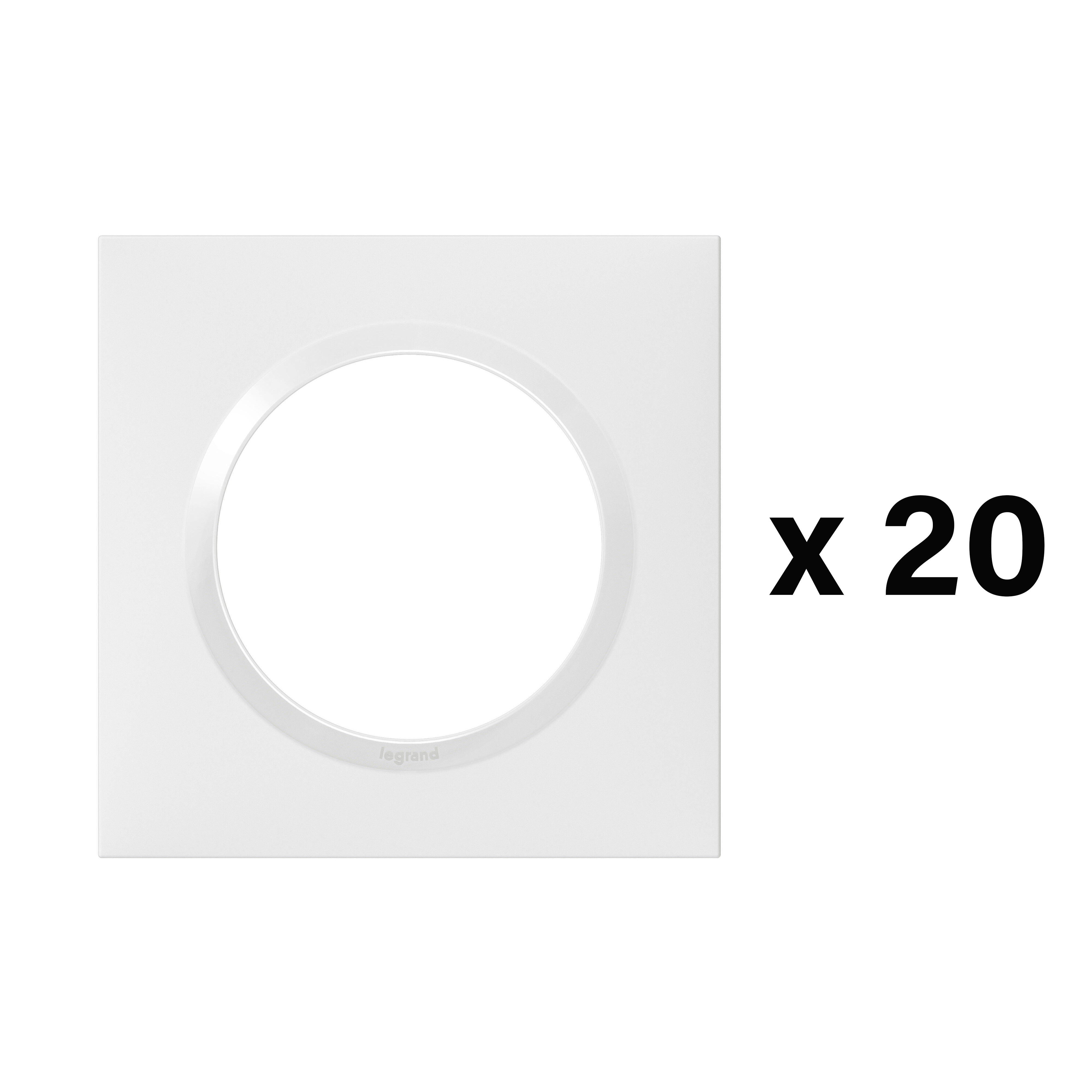 Lot de 20 plaques Dooxie, LEGRAND, blanc - 2