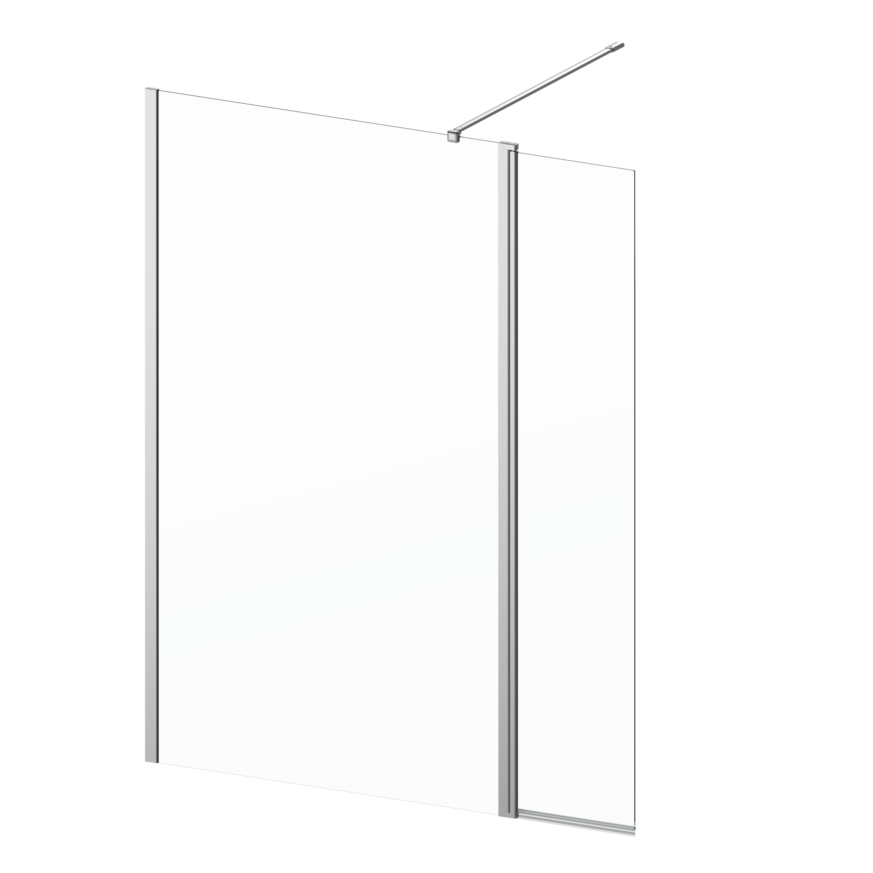 Defletor para painel de duche 40x200 cm transparente cromado Sensea Remix - 2