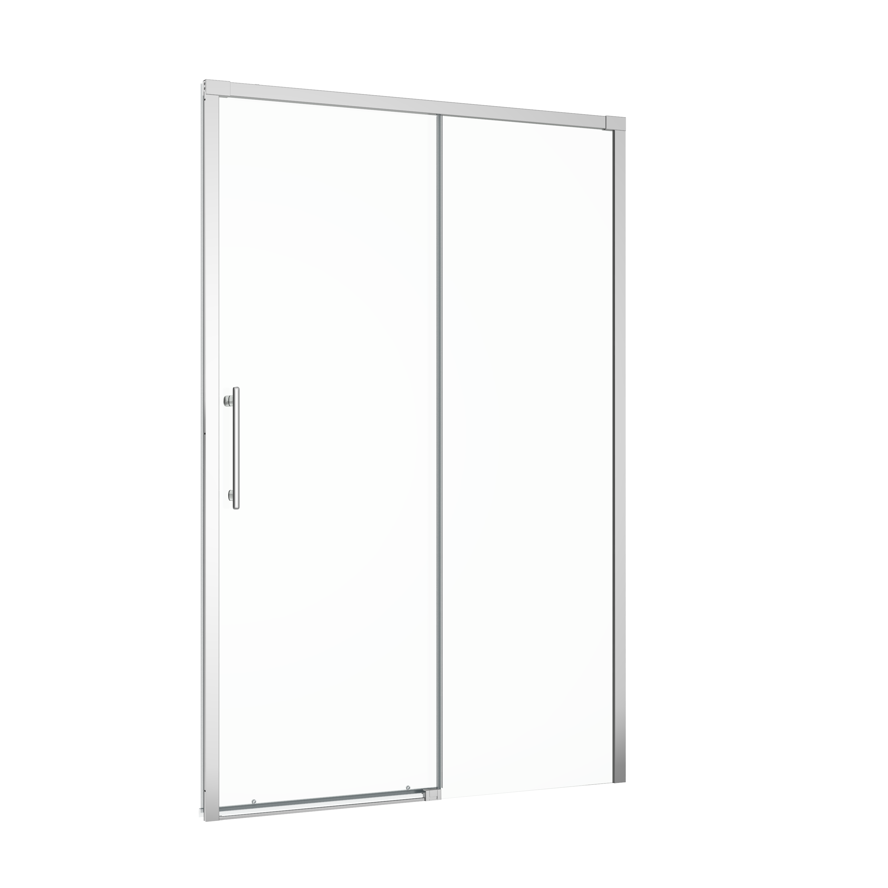 Porte de douche coulissante 2 panneaux vitrage transparent, chromé l.120cm Remix - 2