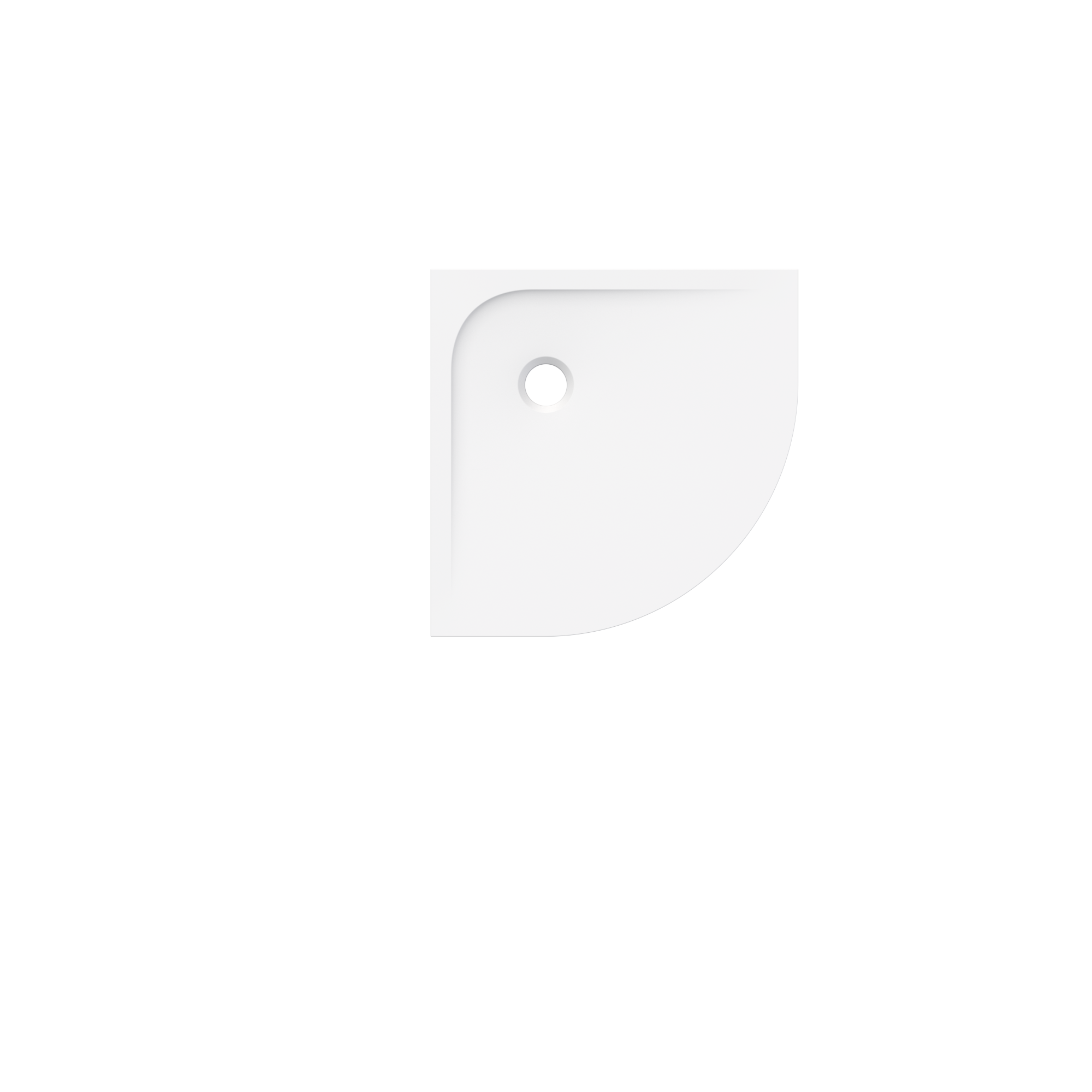 Brodzik do kabiny prysznicowej 1/4 koła 80x80 cm biały Easy Sensea