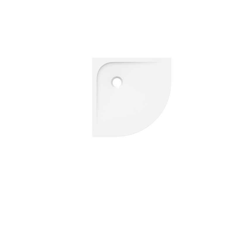 Brodzik do kabiny prysznicowej 1/4 koła 80x80 cm biały Easy Sensea