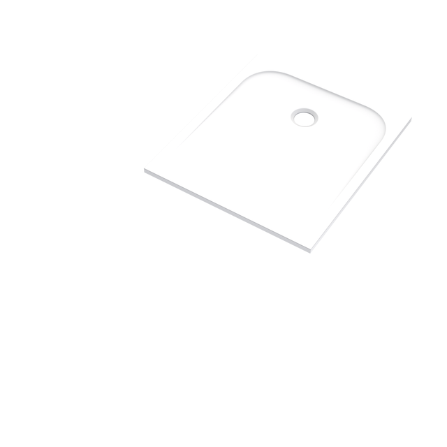 Piatto doccia SENSEA in composito minerale di resina gelificata Easy V2 bianco L 80 x L 90 x H 2.5 cm opaco