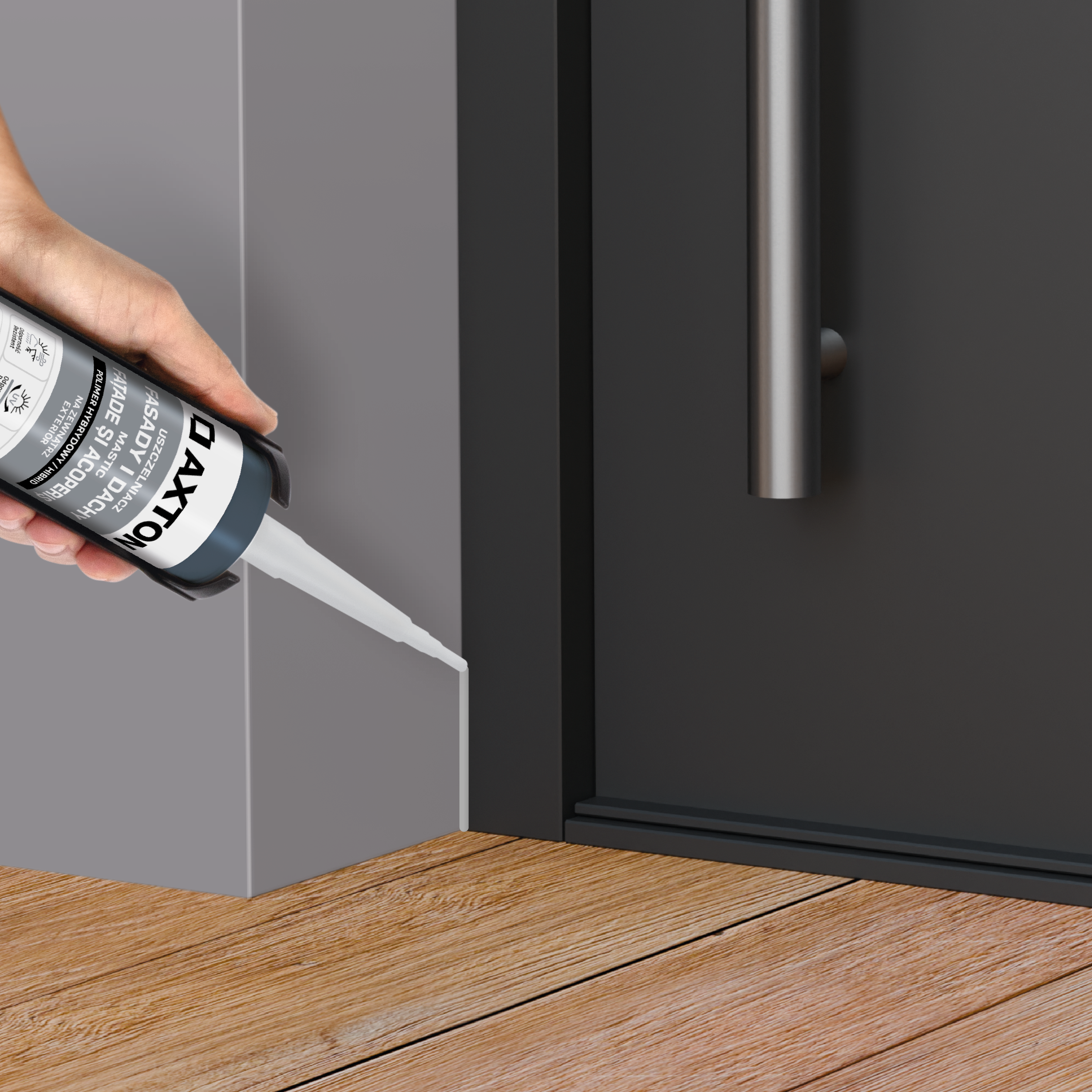 Uszczelniacz do fasad i dachów szary 280 ml Axton - 2