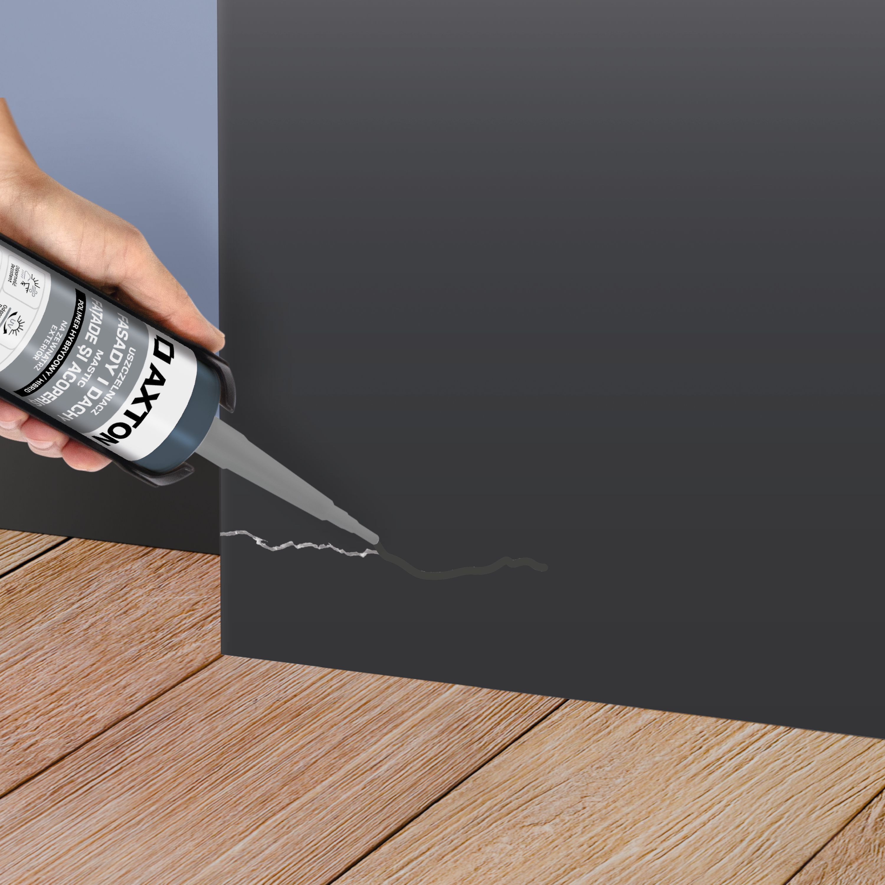 Uszczelniacz do fasad i dachów czarny 280 ml Axton - 3