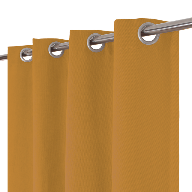 Rideau tamisant, Kalpe coton, jaune H.280 x l.140 cm INSPIRE