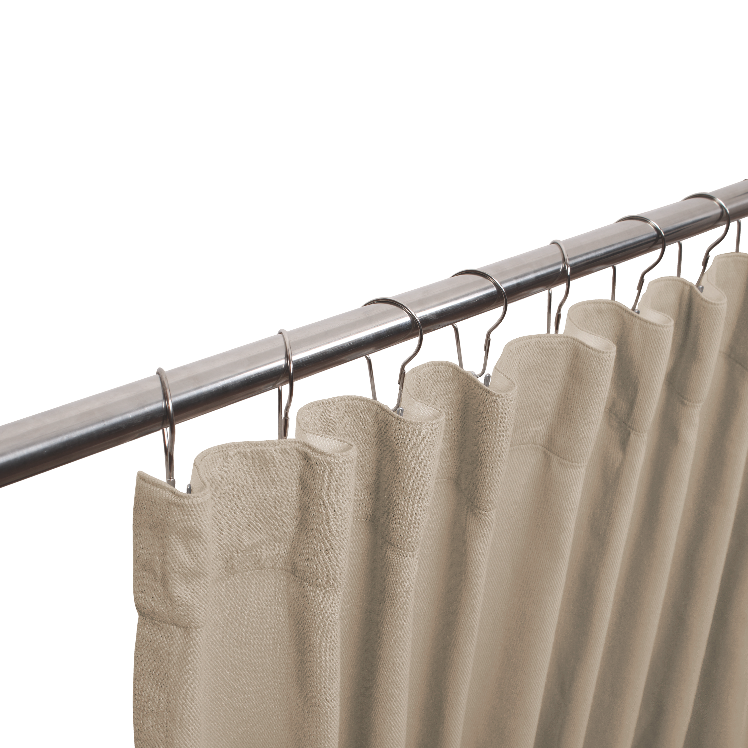 Cortina cinta fruncida, trabillas Kalpe algodón sarga liso beige trench INSPIRE de 200x280cm. Incluye cinta termoadhesiva - 7