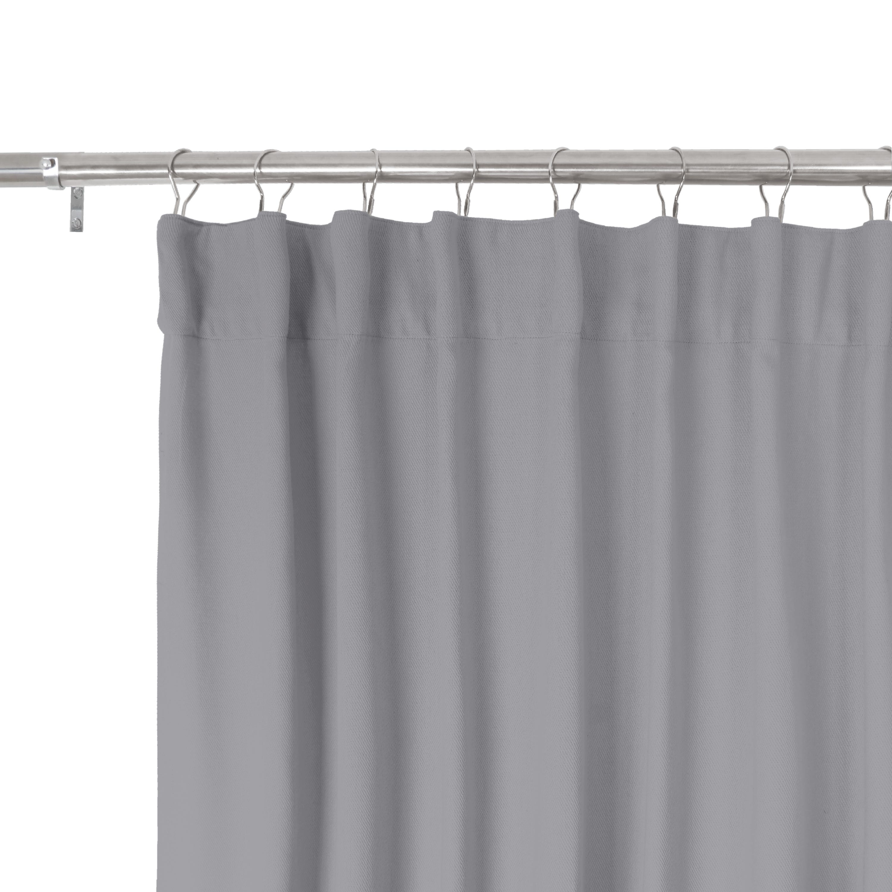 Cortina Opaca Translúcida Gris 140x175 Cm - Con Trabillas Ocultas, Tejido Suave, Fácil Montaje En Barra De Cortina