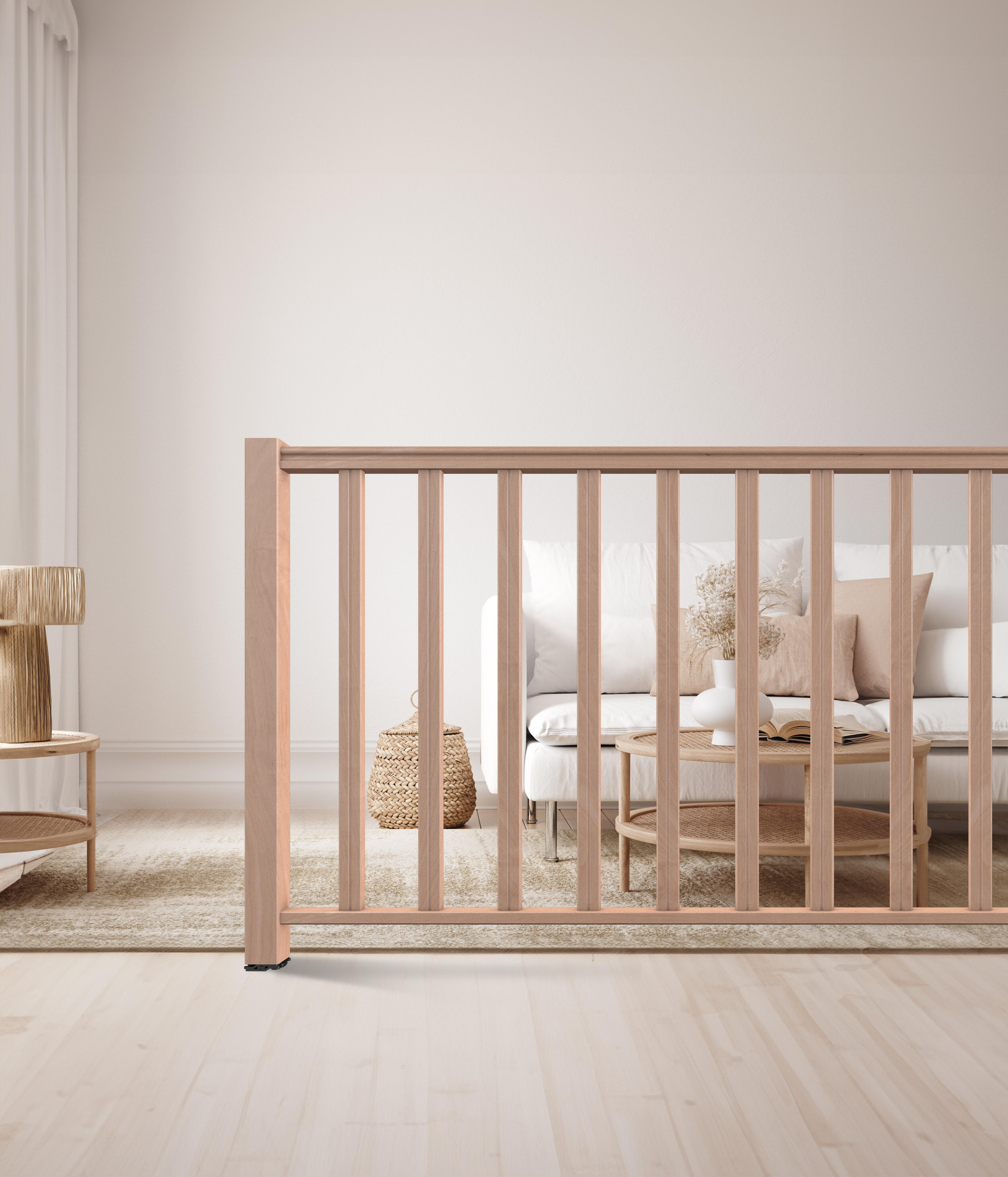 Lit Bébé 2 En 1 Timmi 60x120cm - Bois De Hêtre, Motif Cœur Ourson, Transformable En Canapé, Matelas Inclus