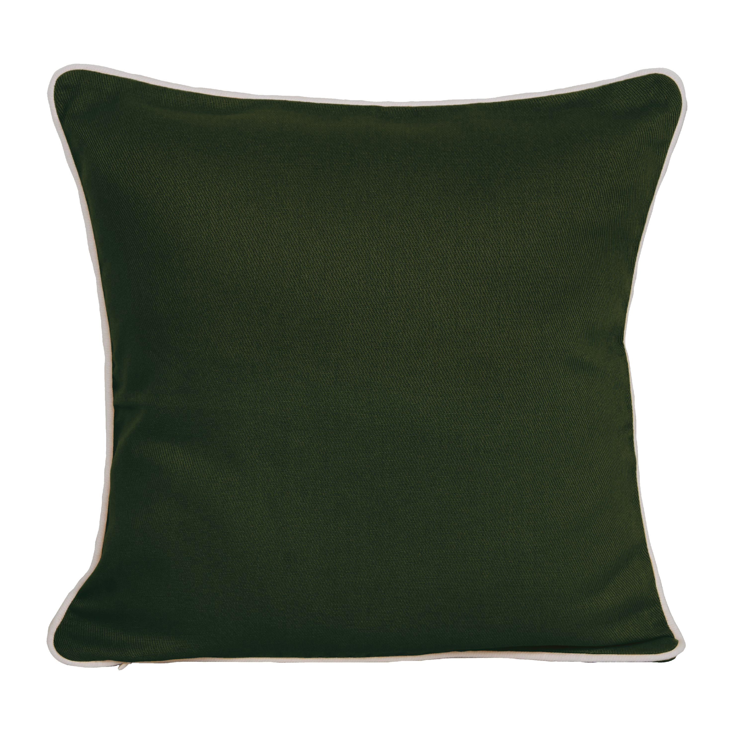 Cojín decorativo cuadrado kalpe algodón liso verde forest inspire 45x45cm
