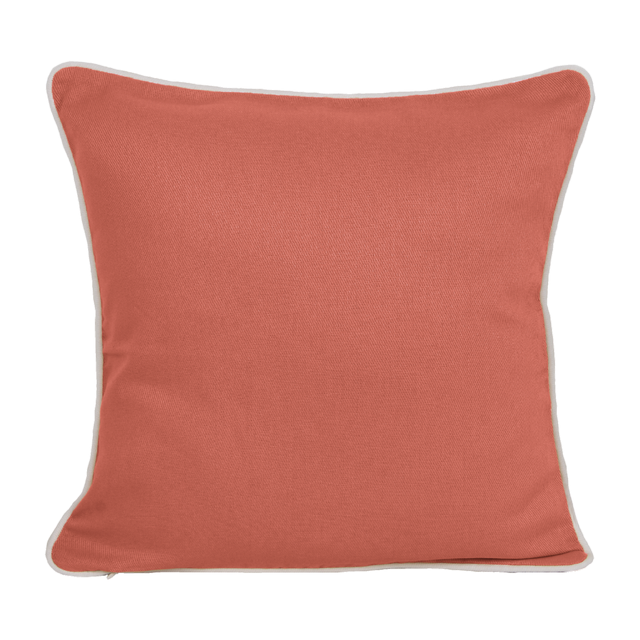 Cojín decorativo cuadrado Kalpe algodón liso naranja lava INSPIRE 45x45cm