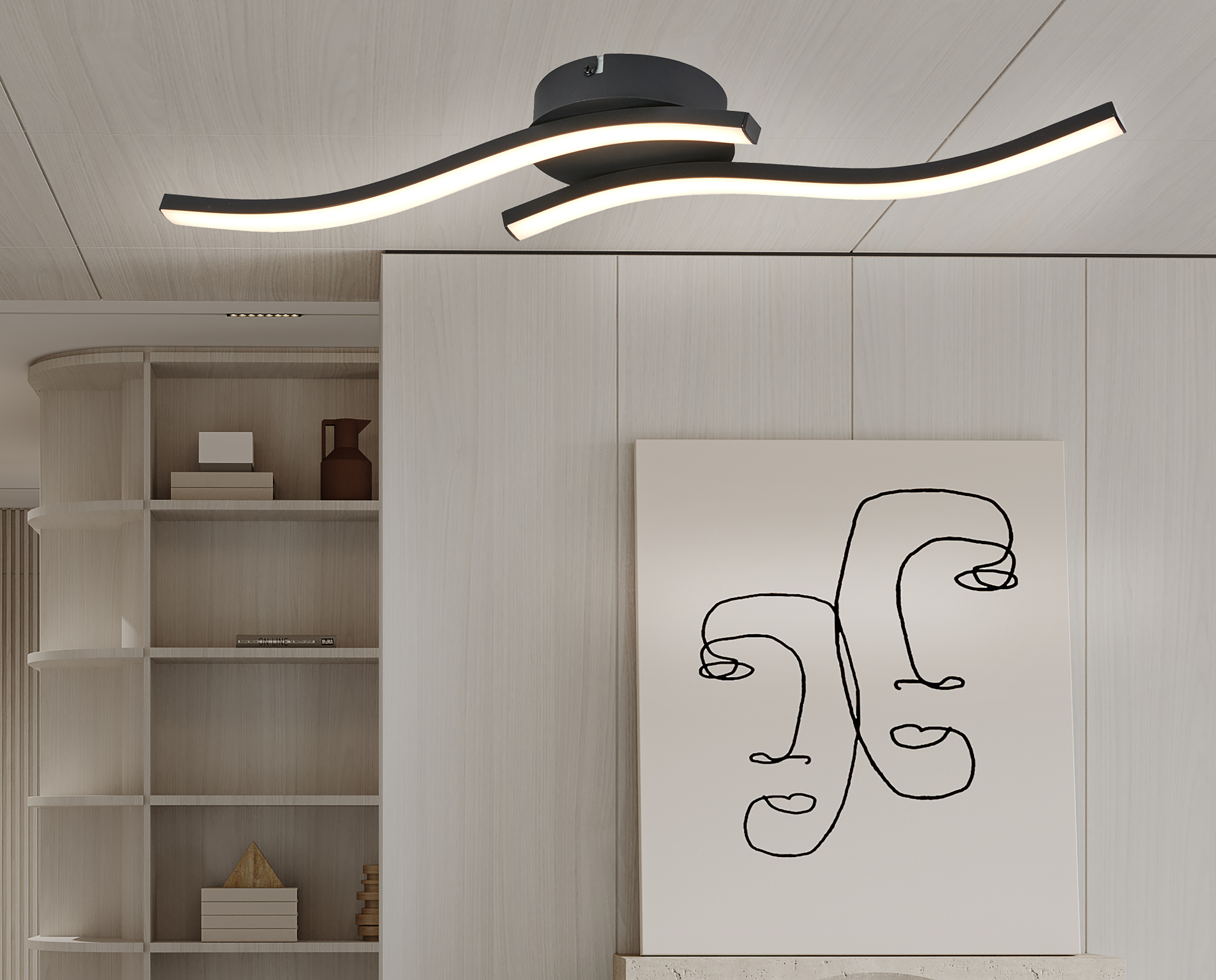 Plafon Bradox czarny 960 lm LED Reality - 2