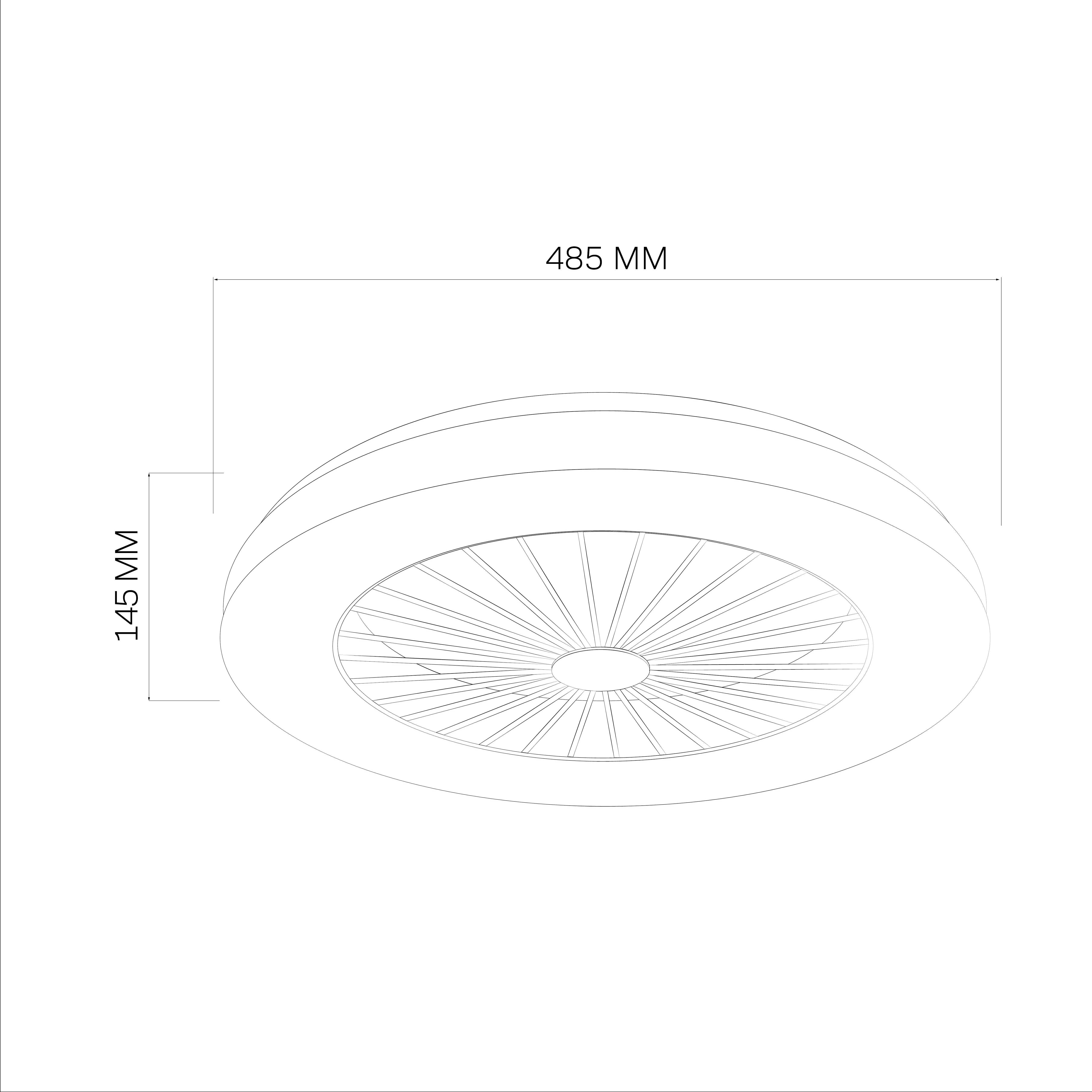 Lampowentylator Kenya czarny 50 cm LED Sanico - 3
