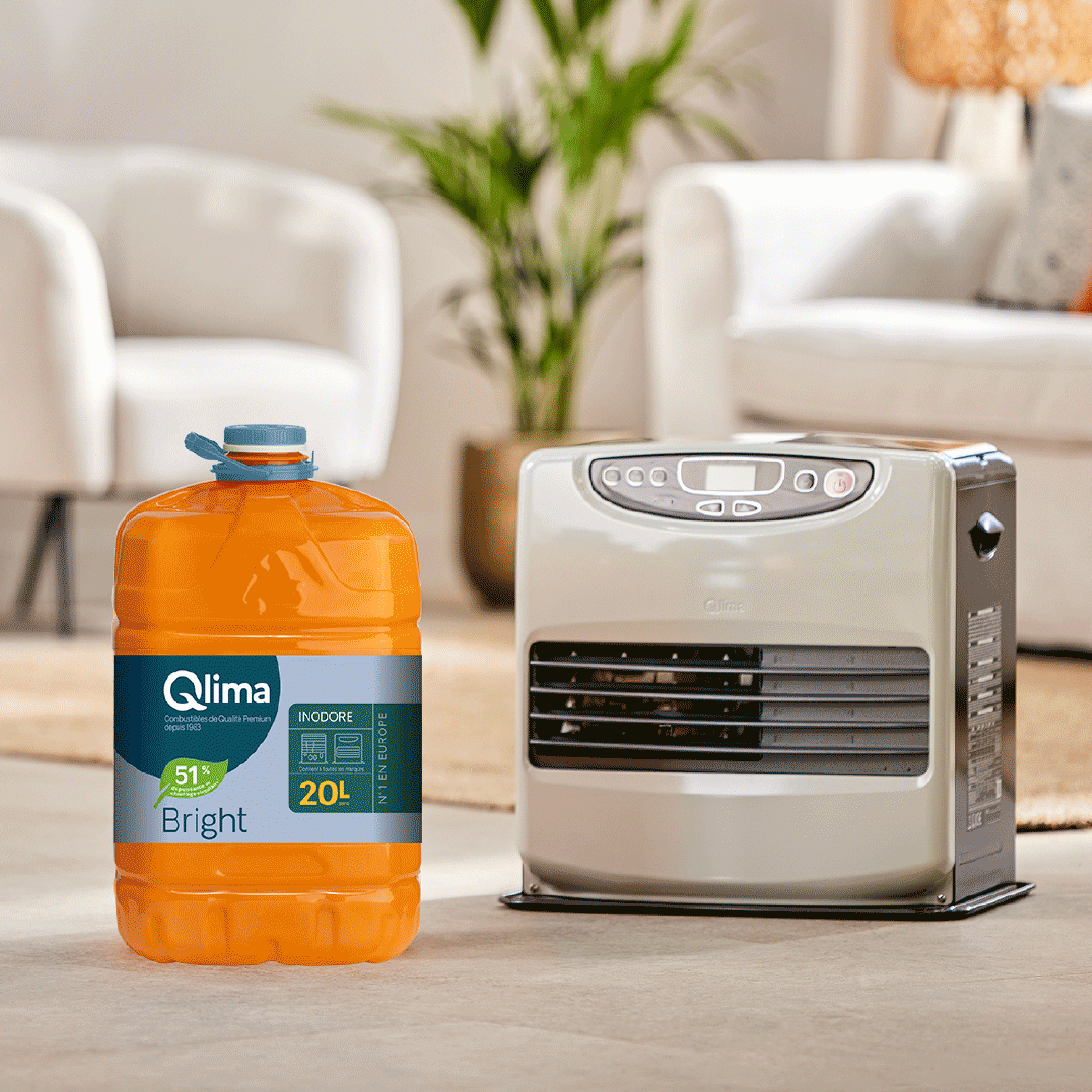 Combustible liquide QLIMA Bright 51% non fossile, 20L - 2