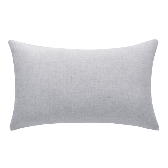 Funda de cojín rectangular Danae 100% lino lavado 30 x 50 cm INSPIRE liso gris granito doble cara con cremallera
