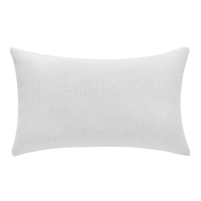Funda de cojín rectangular Danae 100% lino lavado 30 x 50 cm INSPIRE liso blanco doble cara con cremallera
