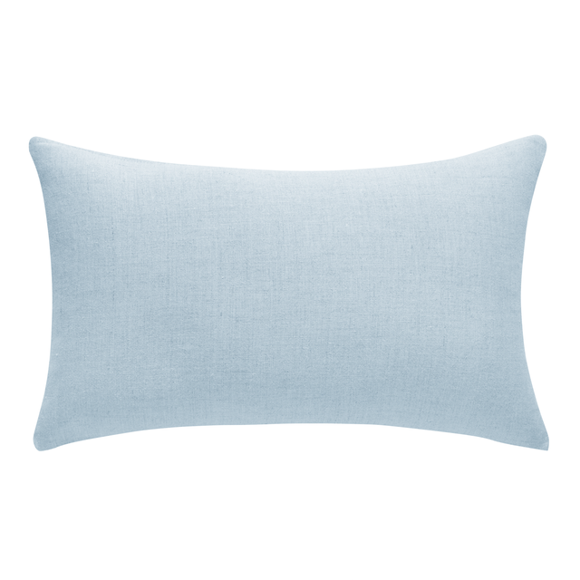 Funda de cojín rectangular Danae 100% lino lavado 30 x 50 cm INSPIRE liso azul celadon doble cara con cremallera