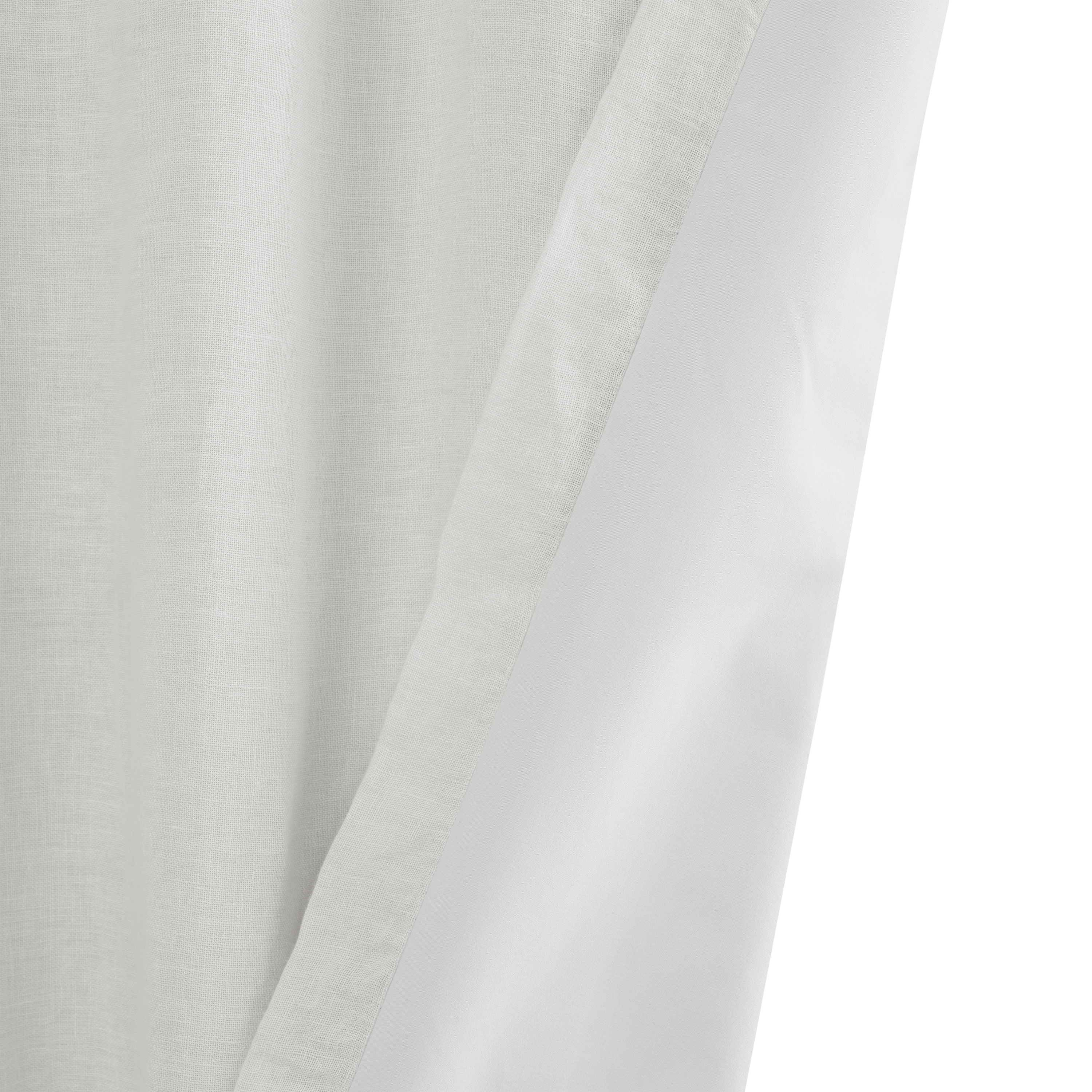 Cortina cinta fruncida, trabillas Danae 100% lino lavado de 200x280cm INSPIRE liso blanco. Incluye cinta termoadhesiva - 3