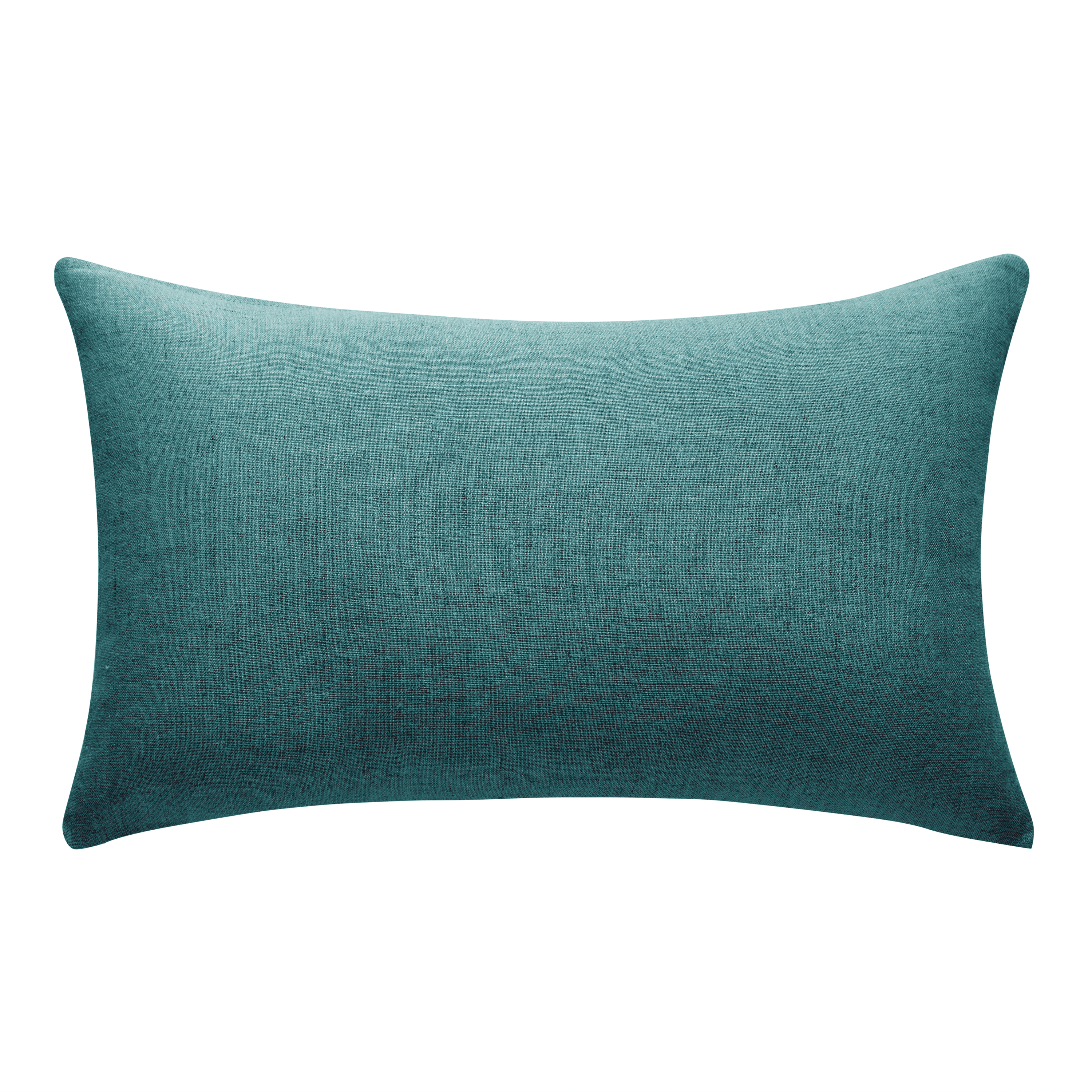 Funda de cojín rectangular Danae 100% lino liso verde cactus doble cara con cremallera INSPIRE 30 x 50 cm - 2