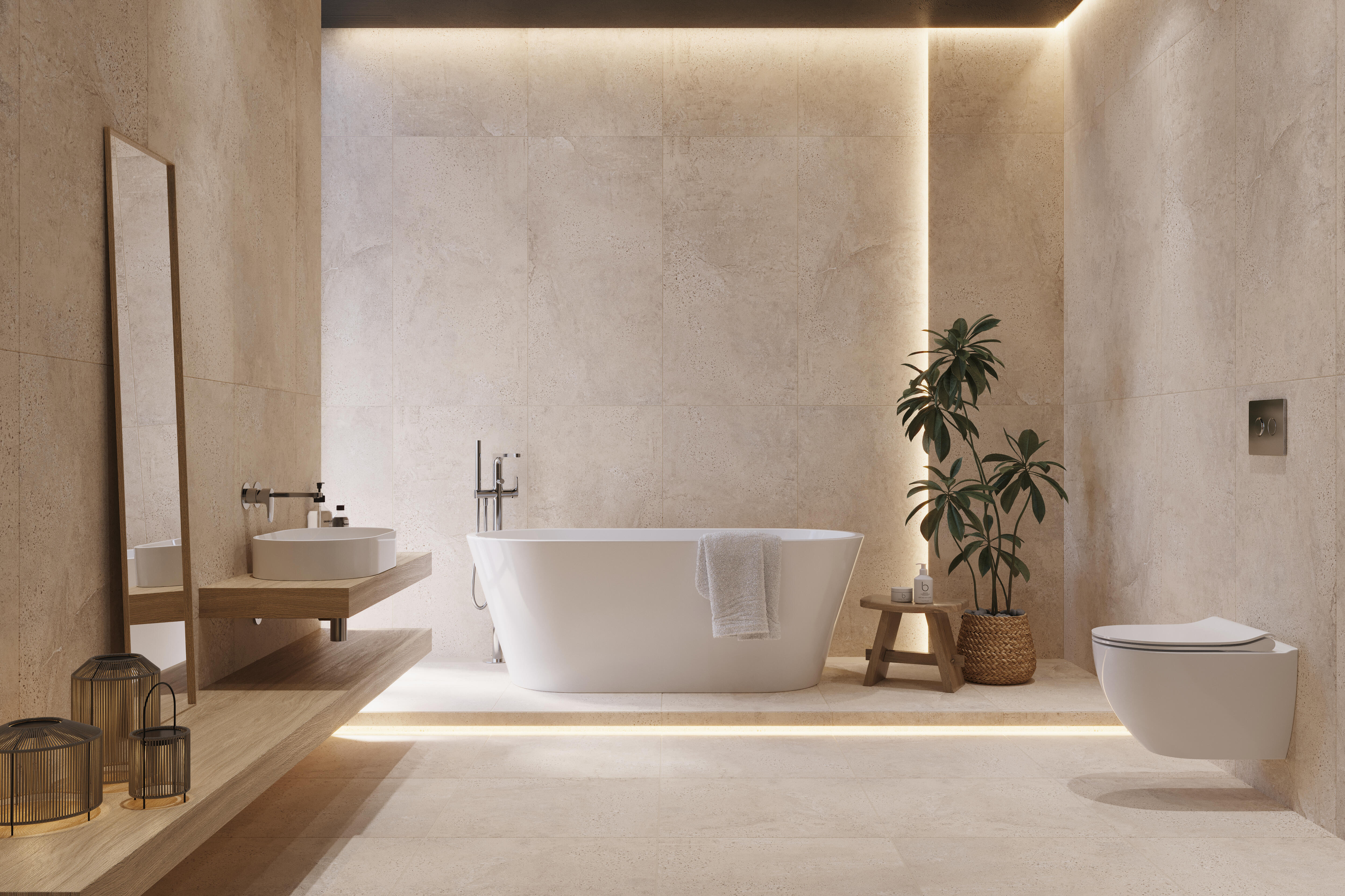 Gres szkliwiony Moonrow Beż Mat 59,8x59,8 Cersanit - 11