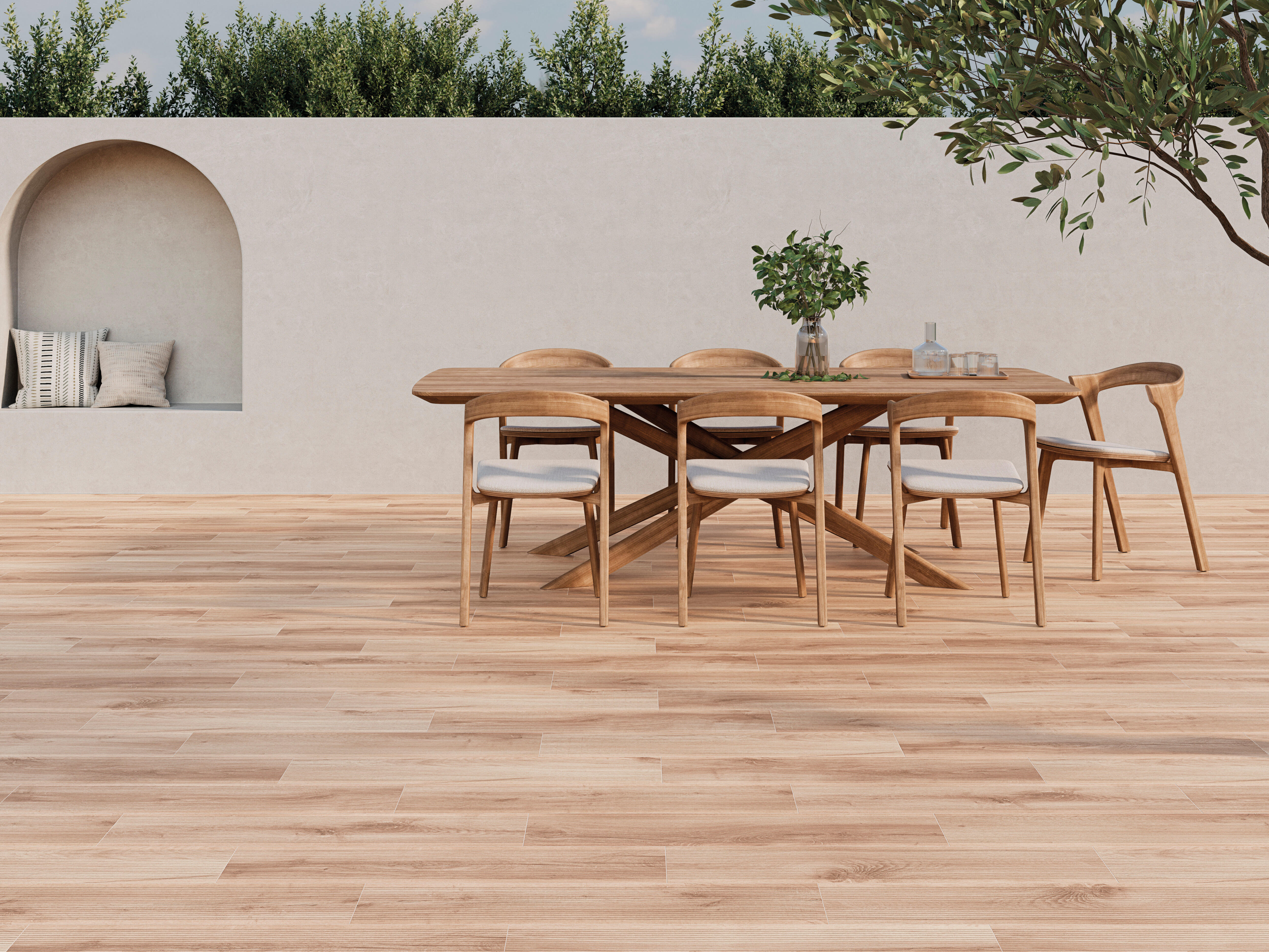 Pavimento cerâmico Harmony deck Zaragoza 22,5x90 cm - 2