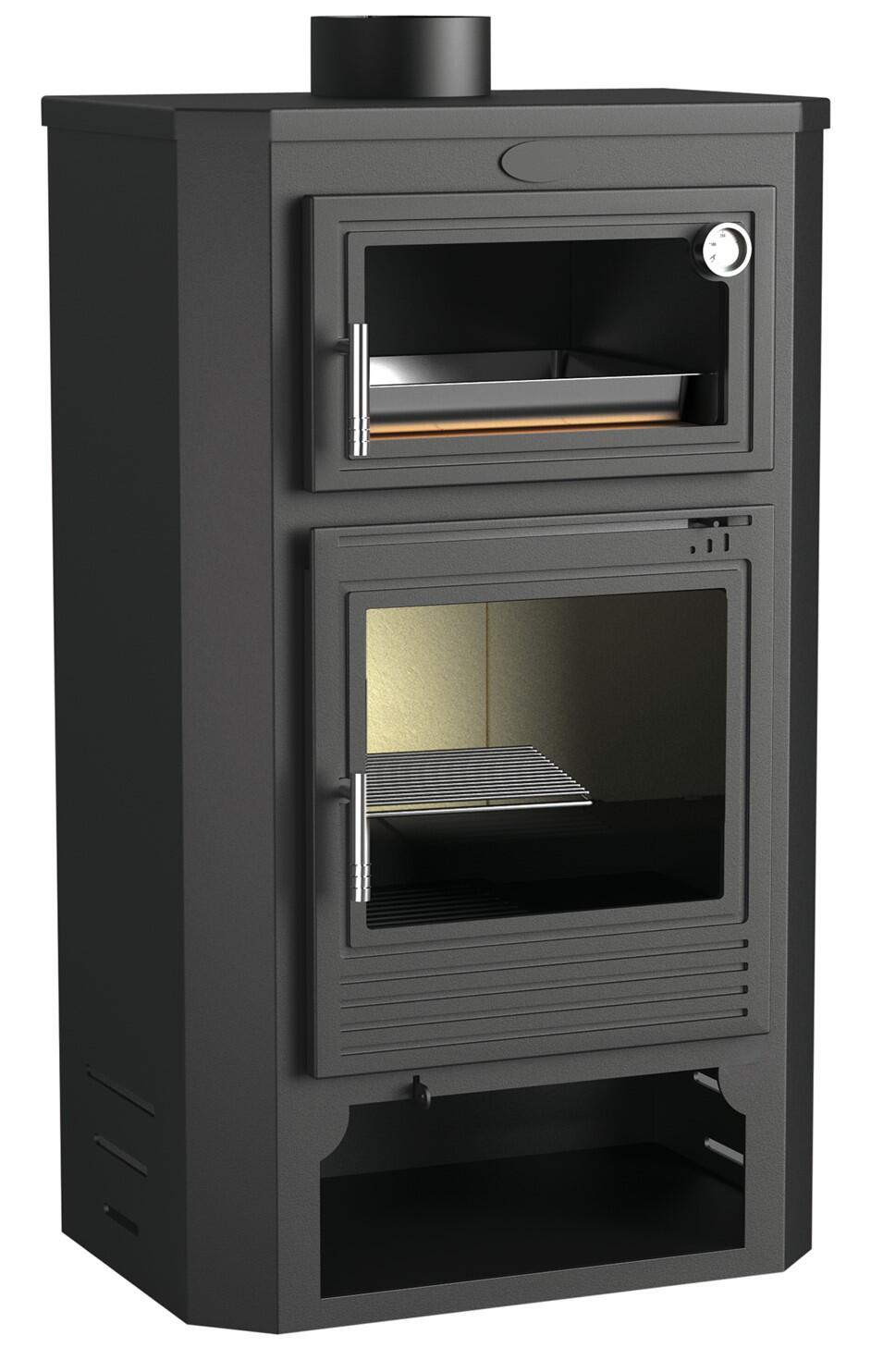 Estufa de leña con horno bea eco14 11,3 kw