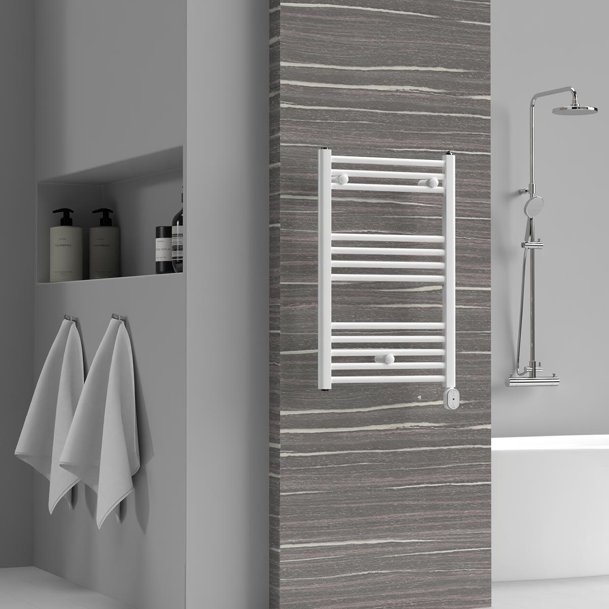Radiador toallero eléctrico rointe elba oval 300w blanco